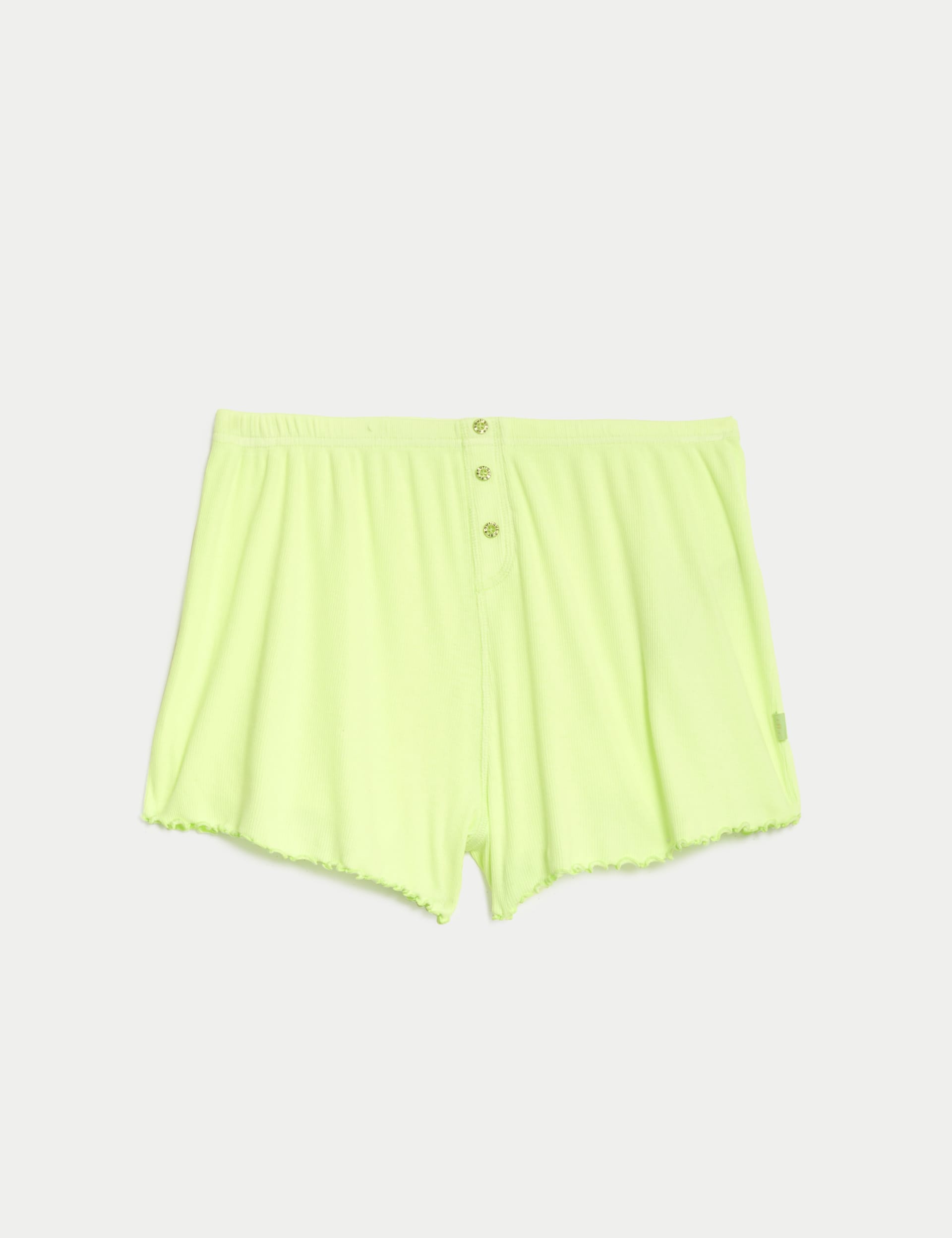 Cotton Rich Ribbed Pyjama Shorts