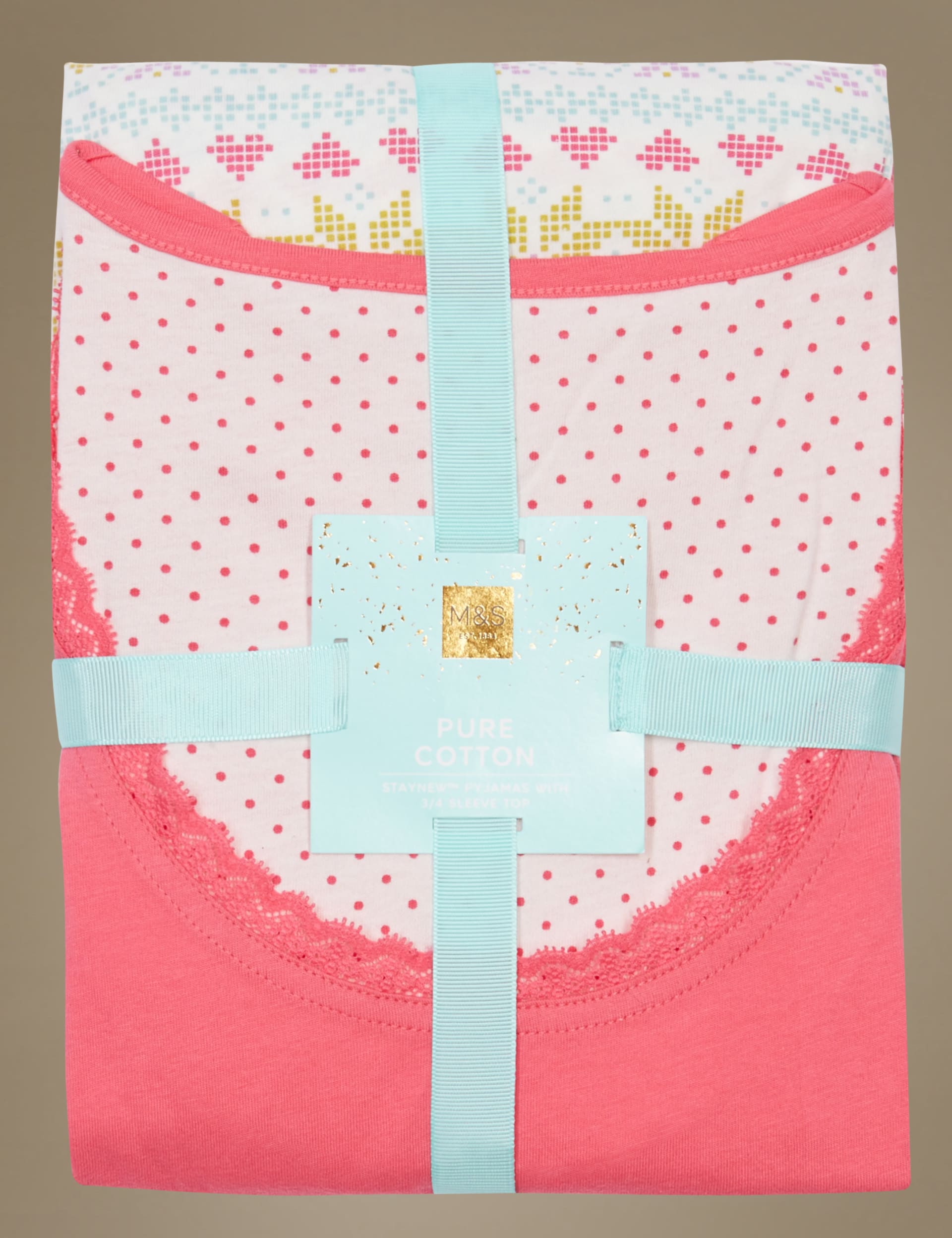Pure Cotton Fair Isle Pyjamas with StayNEW™ Image 2 of 4