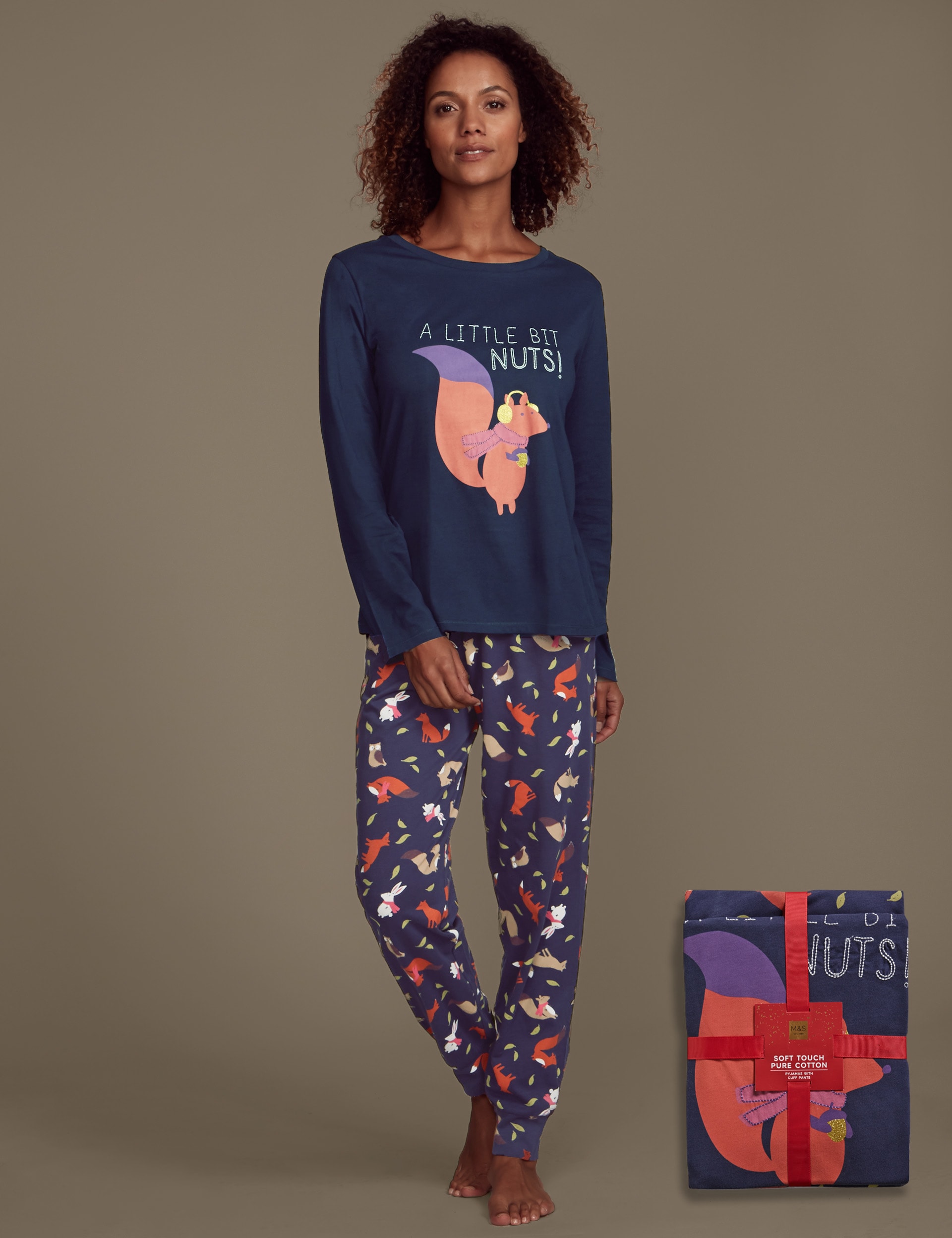 Squirrel print pajamas sale