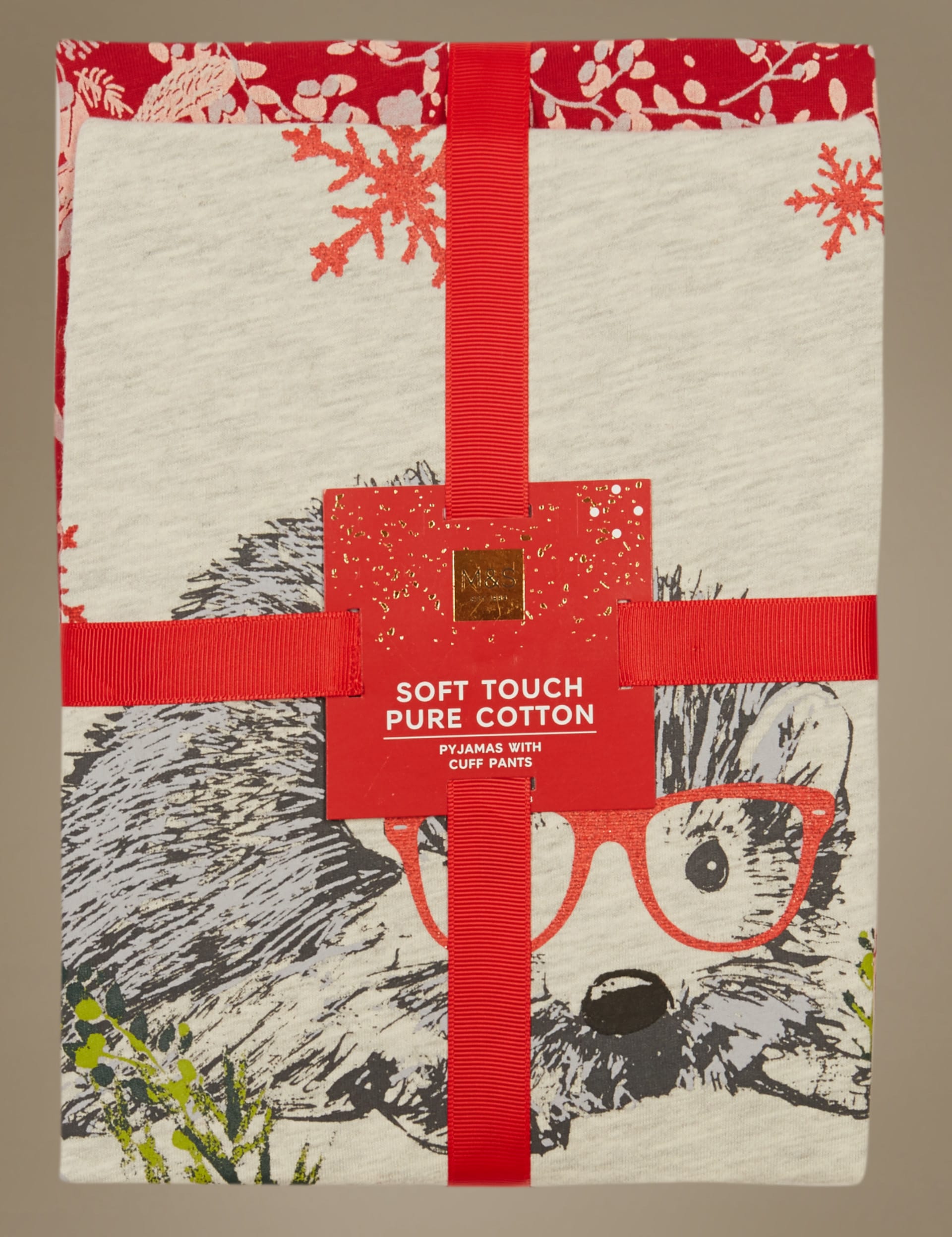 Cotton Rich Hedgehog Placement Print Pyjamas Image 2 of 4