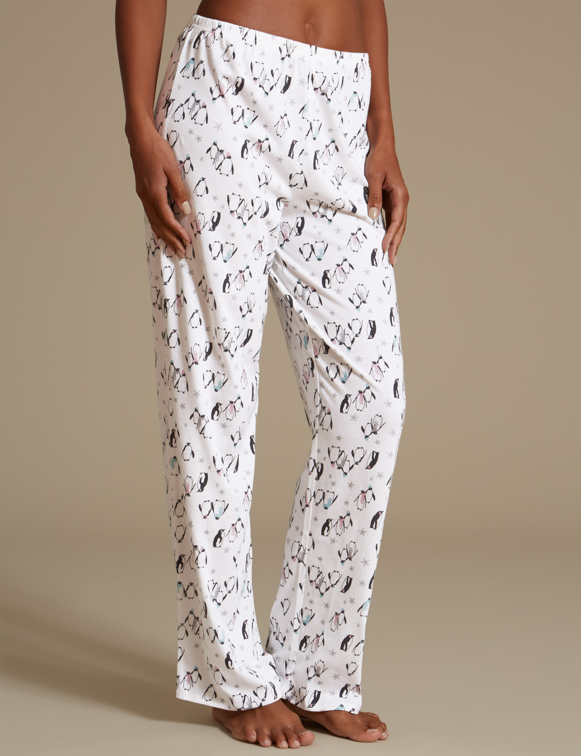 Pure Cotton Penguin Print Pyjamas Image 2 of 9