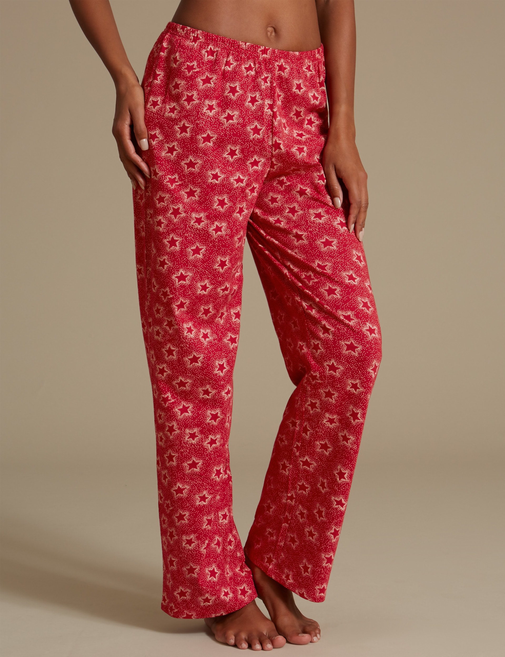 Pure Cotton Star Print Pyjamas Image 2 of 8