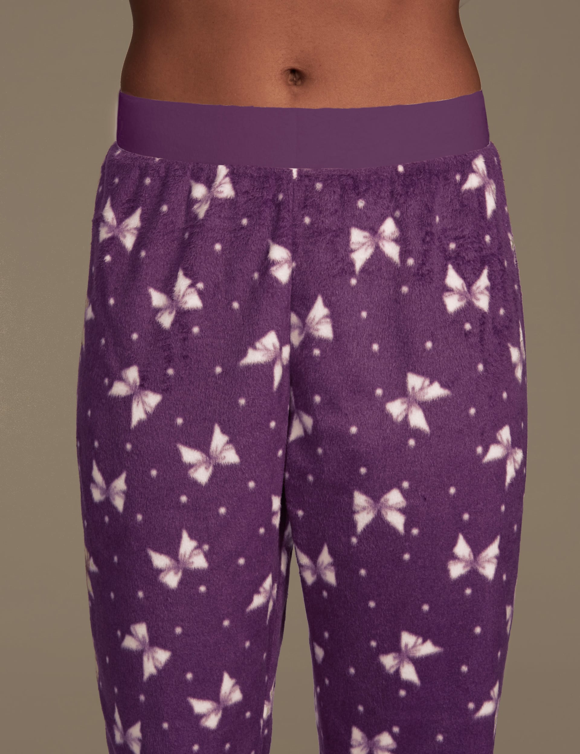 Bow Print Fleece Pyjamas Image 2 of 5