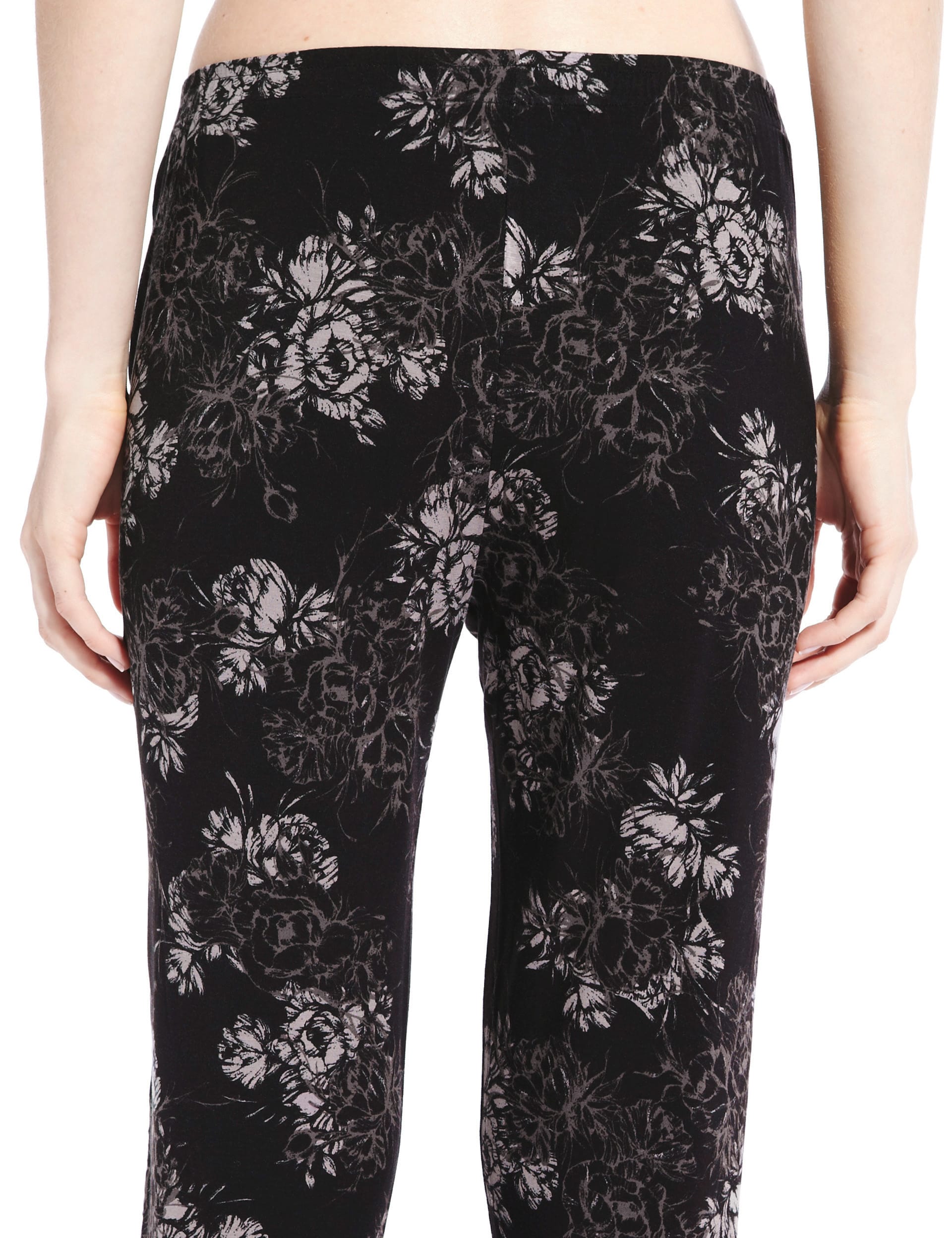 Floral Cuffed Hem Pyjama Bottoms Image 2 of 4