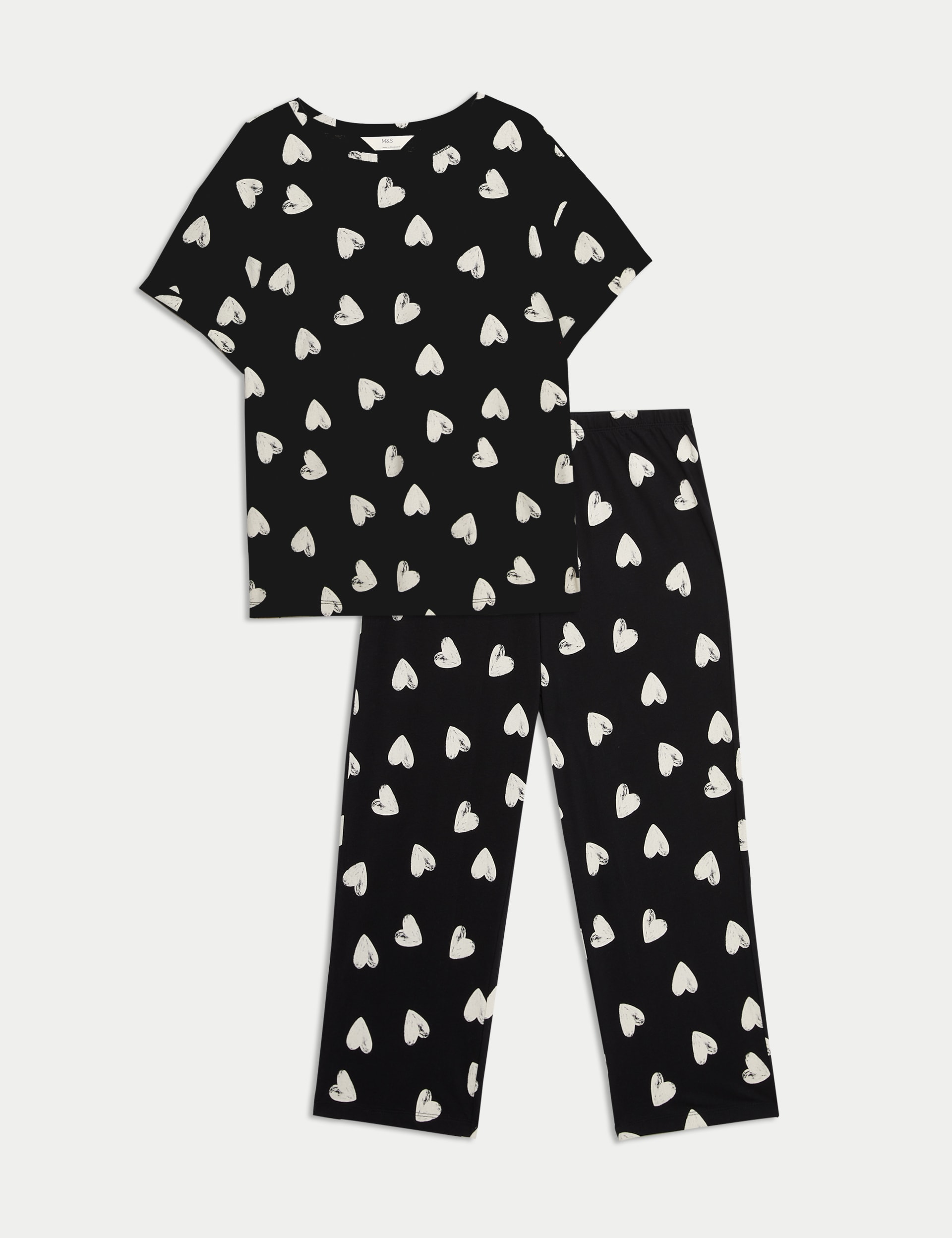 Pure Cotton Printed Cropped Pyjama Set