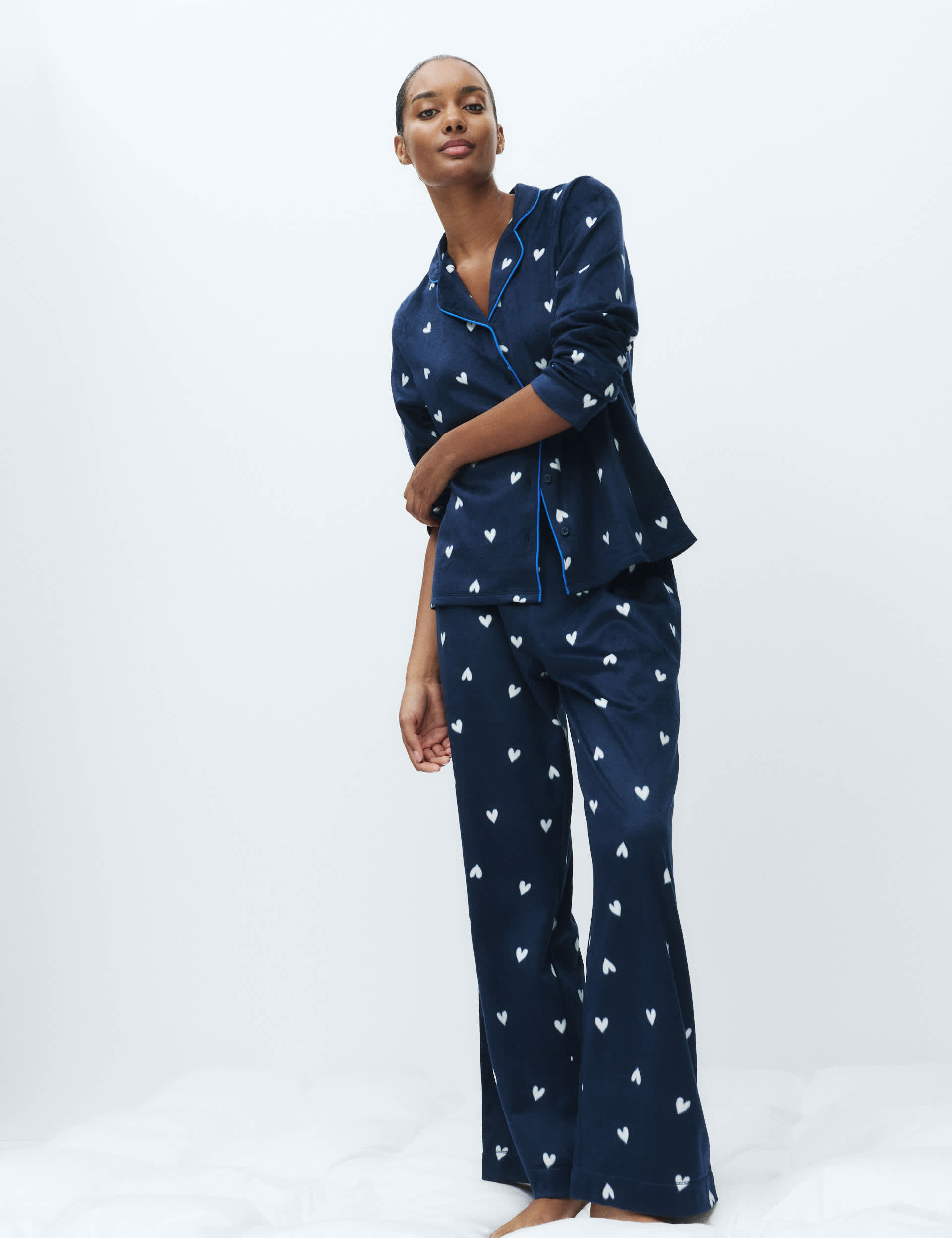 Printed Fleece Pyjama Set | M&S | M&S