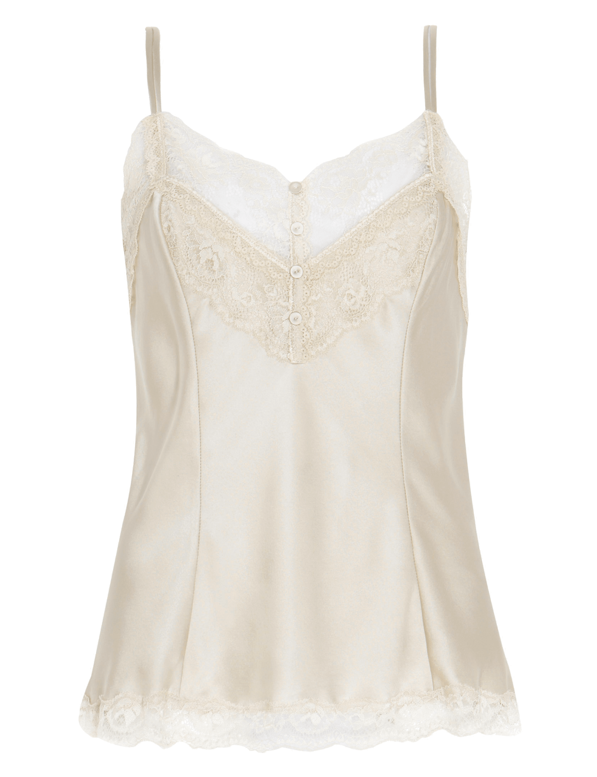 Pure Silk Camisole with French Designed Rose Lace | Rosie