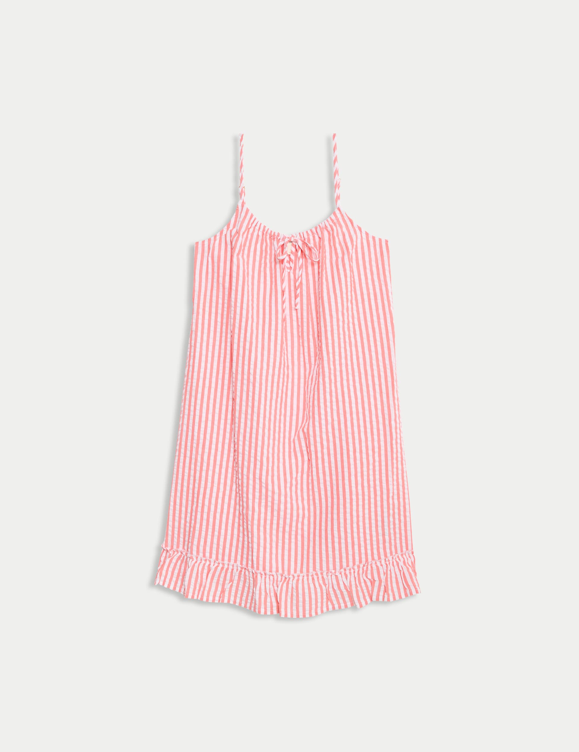 Pure Cotton Waffle Striped Chemise