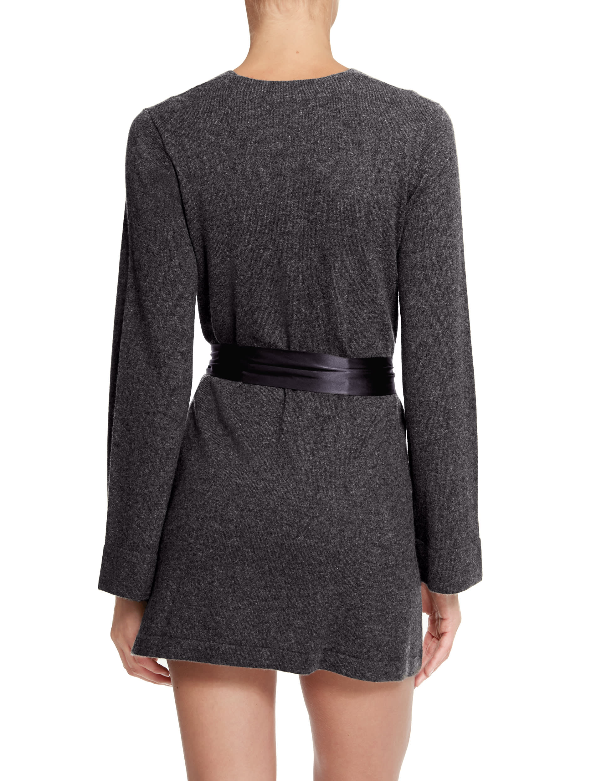 Pure Cashmere Wrap Dressing Gown with Belt Image 2 of 3