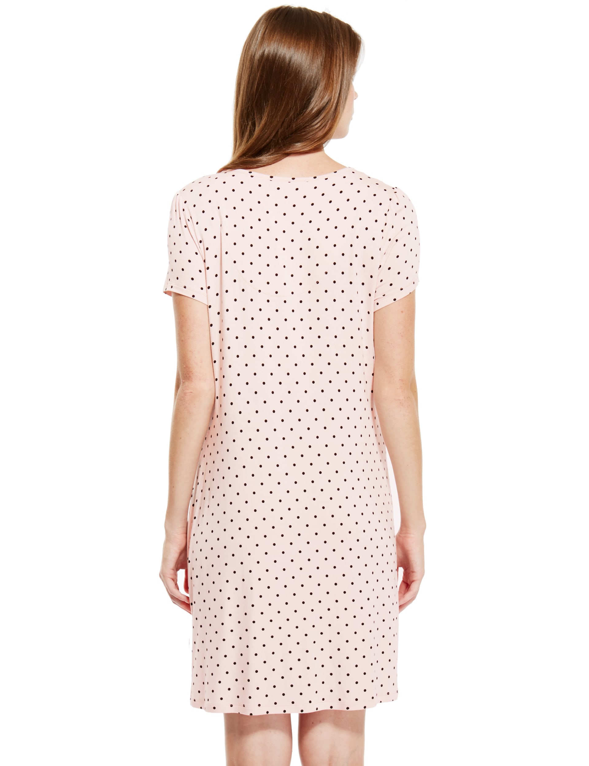 Button Through Spotted Minishirt Image 2 of 4