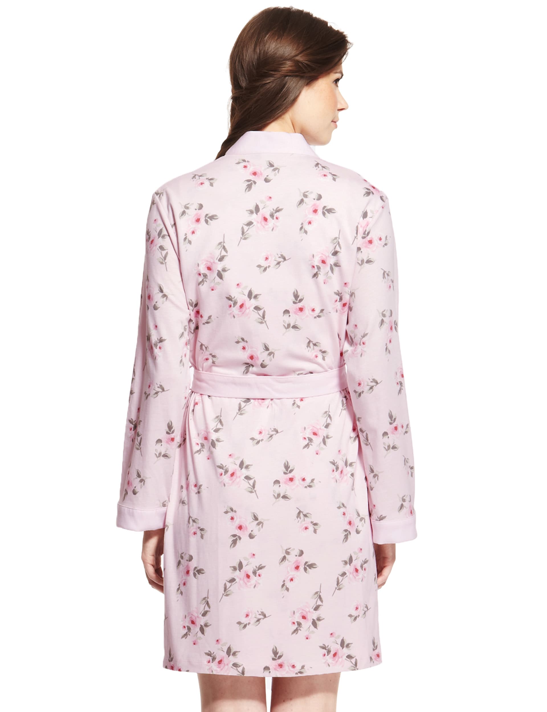 Pure Cotton Floral Chemise & Wrap Set with Cool Comfort™ Technology Image 2 of 4