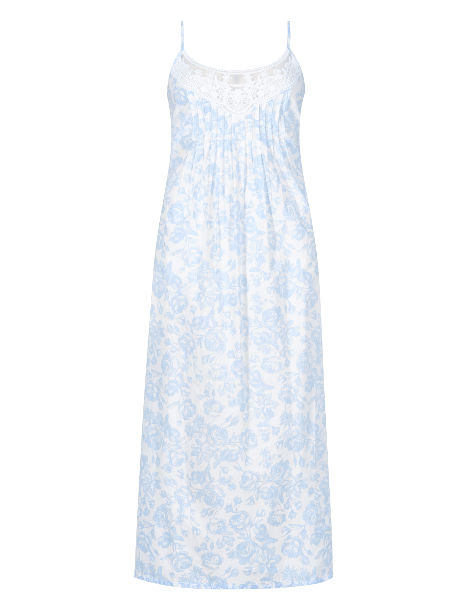 Pure Cotton Floral Pintuck Nightdress with Cool Comfort™ Technology Image 2 of 4
