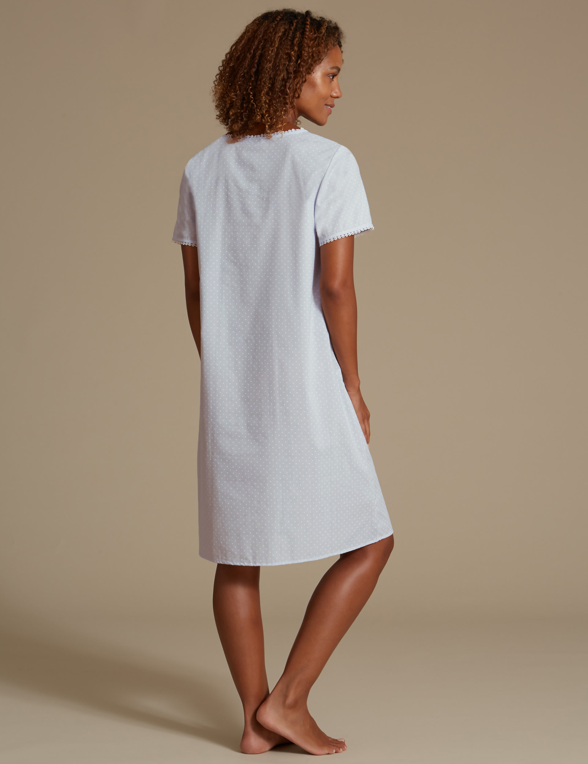 Embroidered Daisy Yoke Nightdress Image 2 of 4