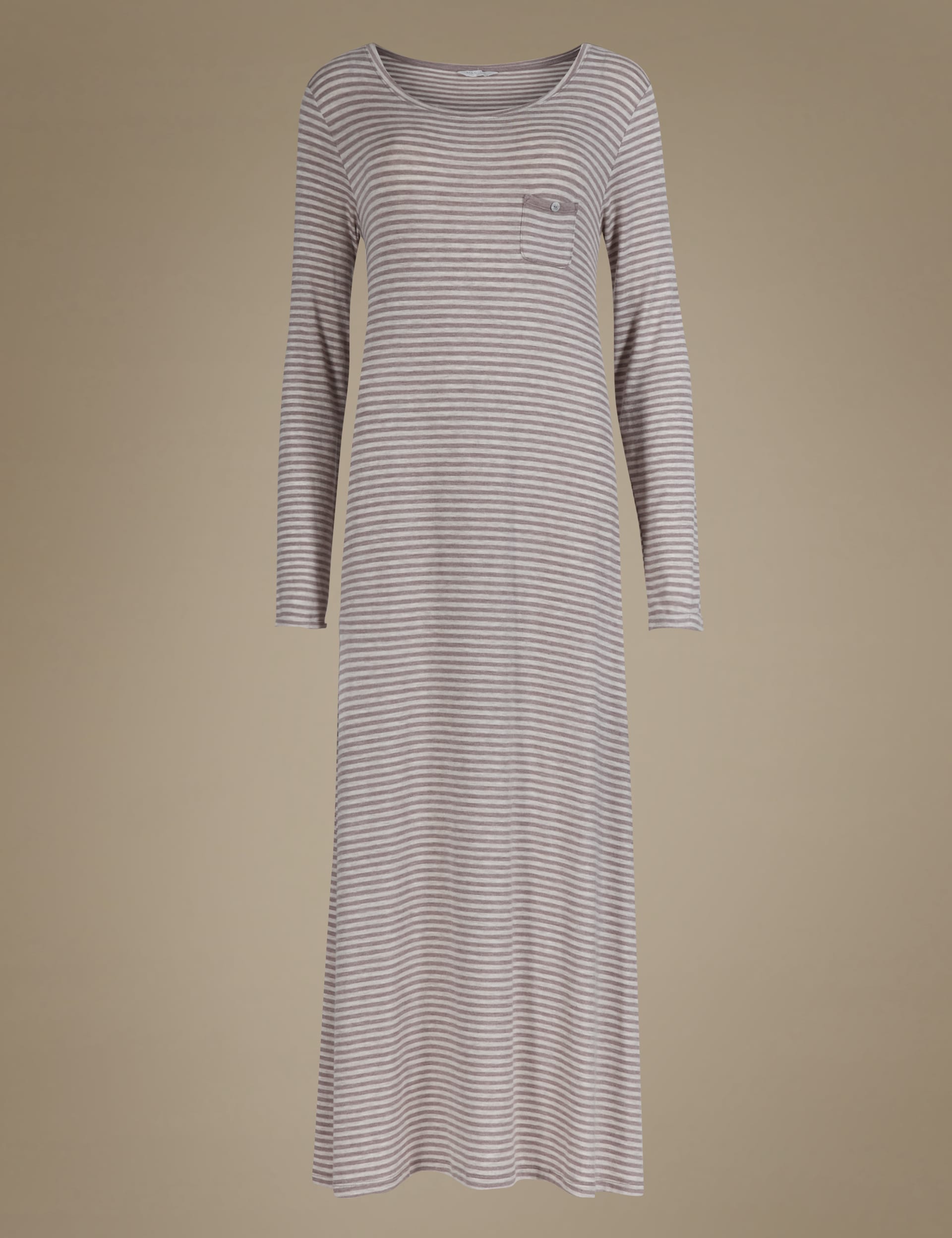 Striped Long Nightdress Image 2 of 3