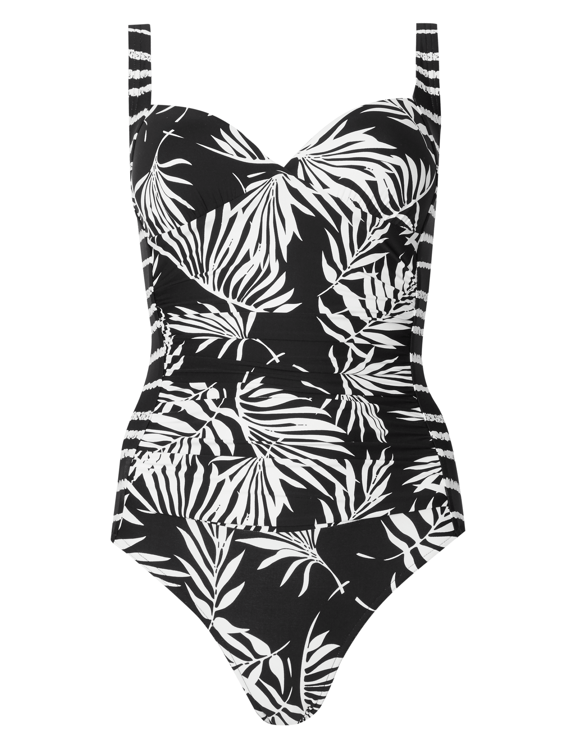 Secret Slimming Palm Tree Print Swimsuit M S Collection M S