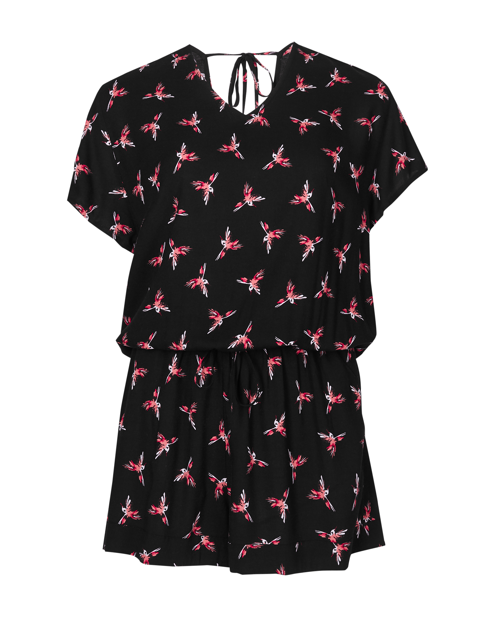 Bird Print Playsuit Image 2 of 6