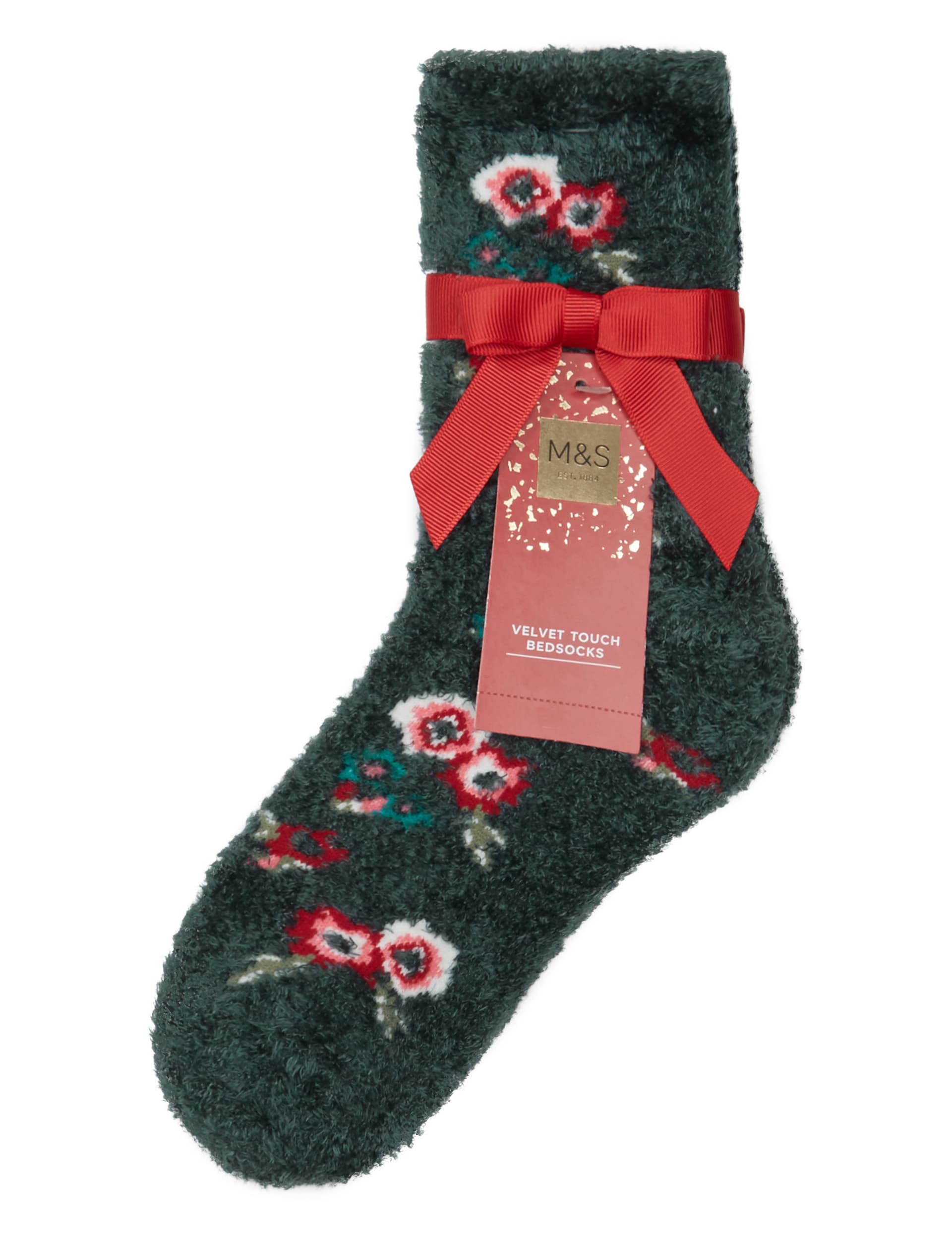 Floral Cosy Bed Socks Image 1 of 2