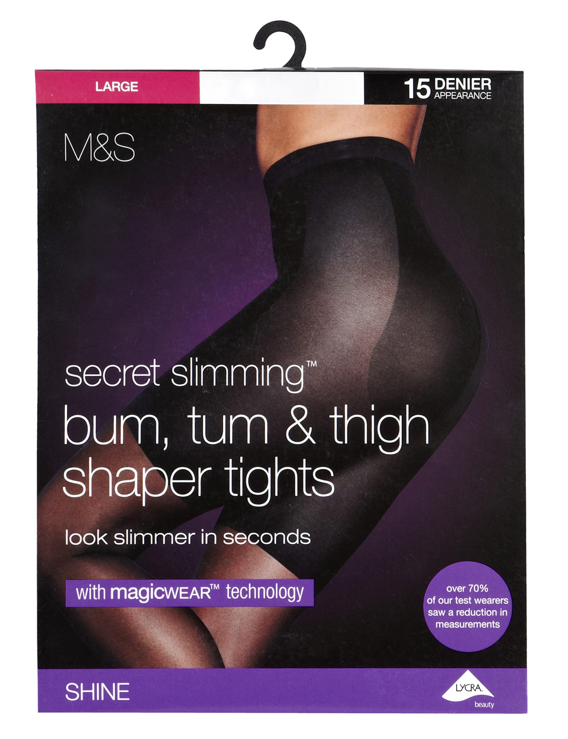 15 Denier Magicwear Bum Tum Thigh Shine Bodyshaper Tights M S Collection M S