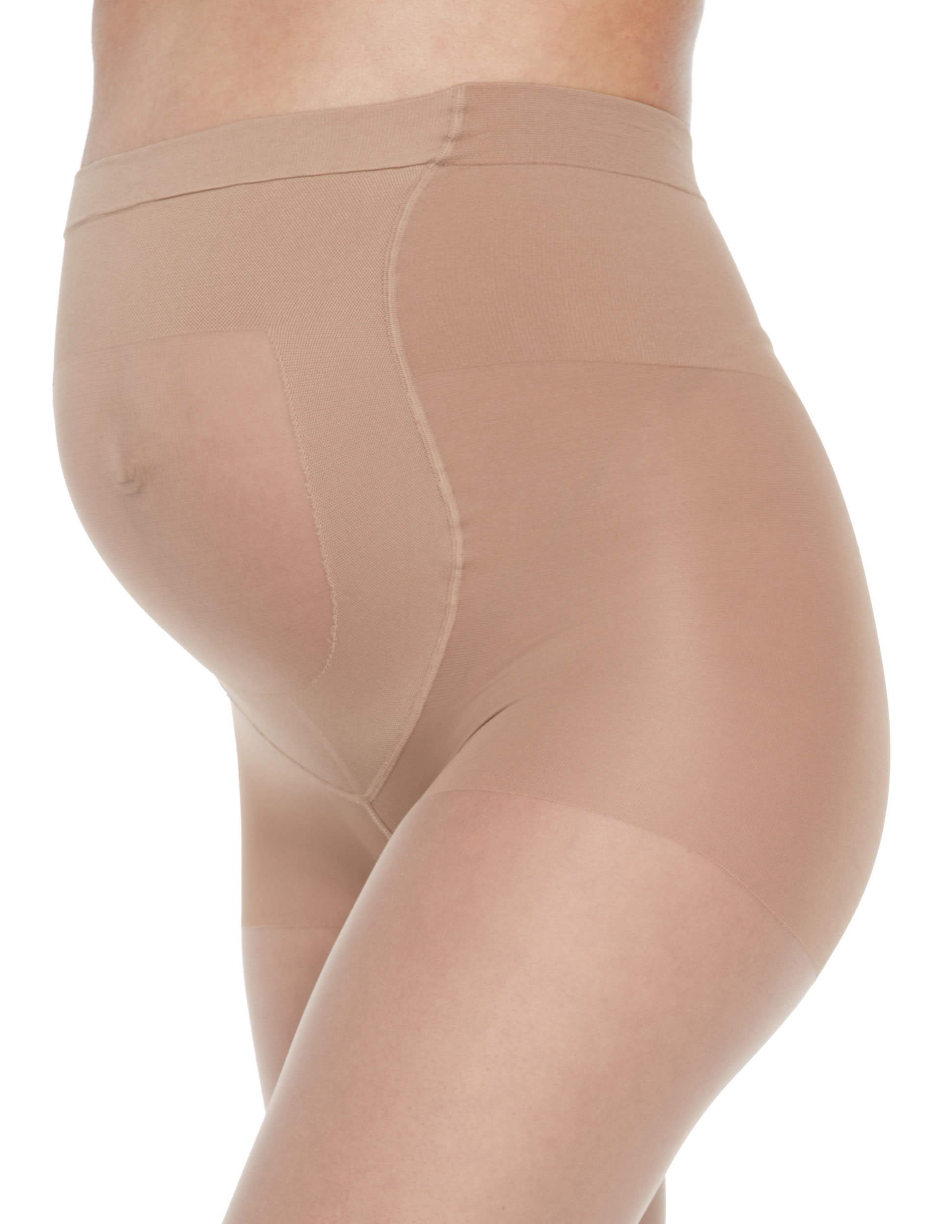 7 Denier Cool Comfort™ Ladder Resist Bare Cooling Maternity Tights Image 2 of 4