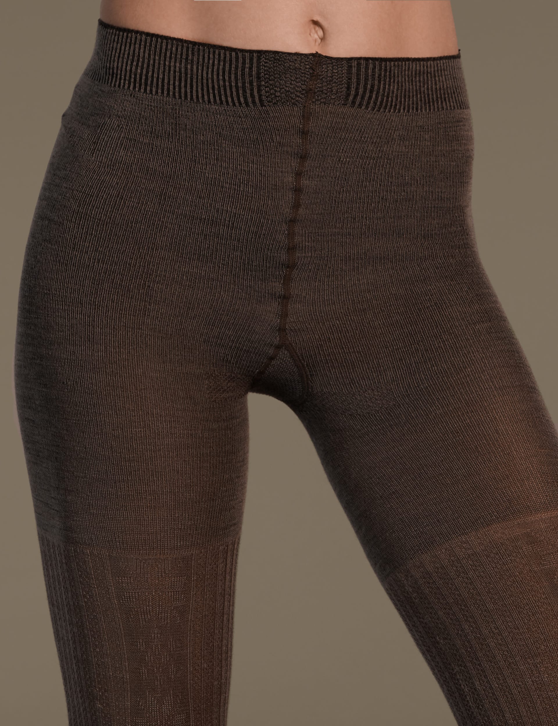 100 Denier Thermal Ribbed Tights with Wool Image 2 of 4