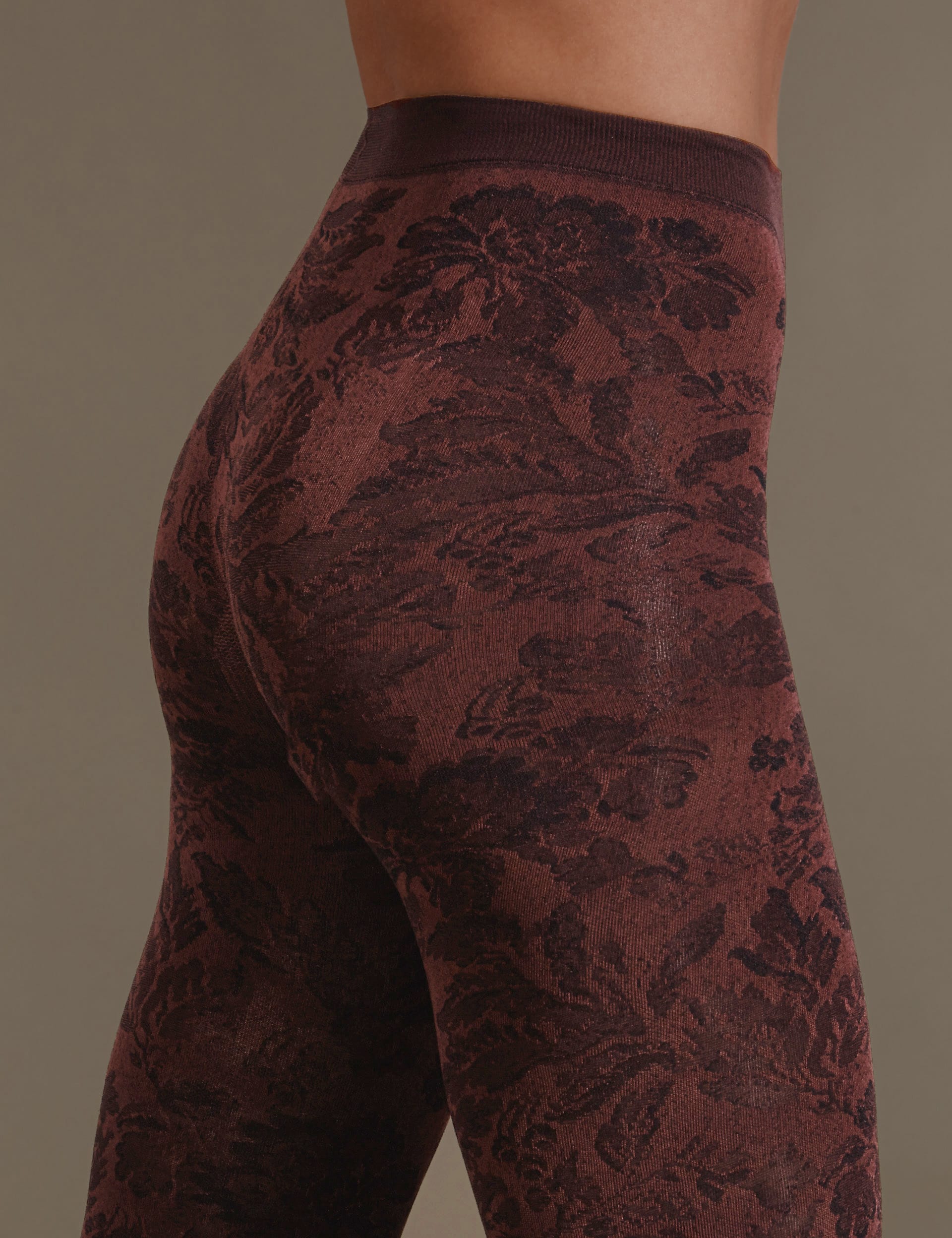 Baroque Print Tights Image 2 of 3
