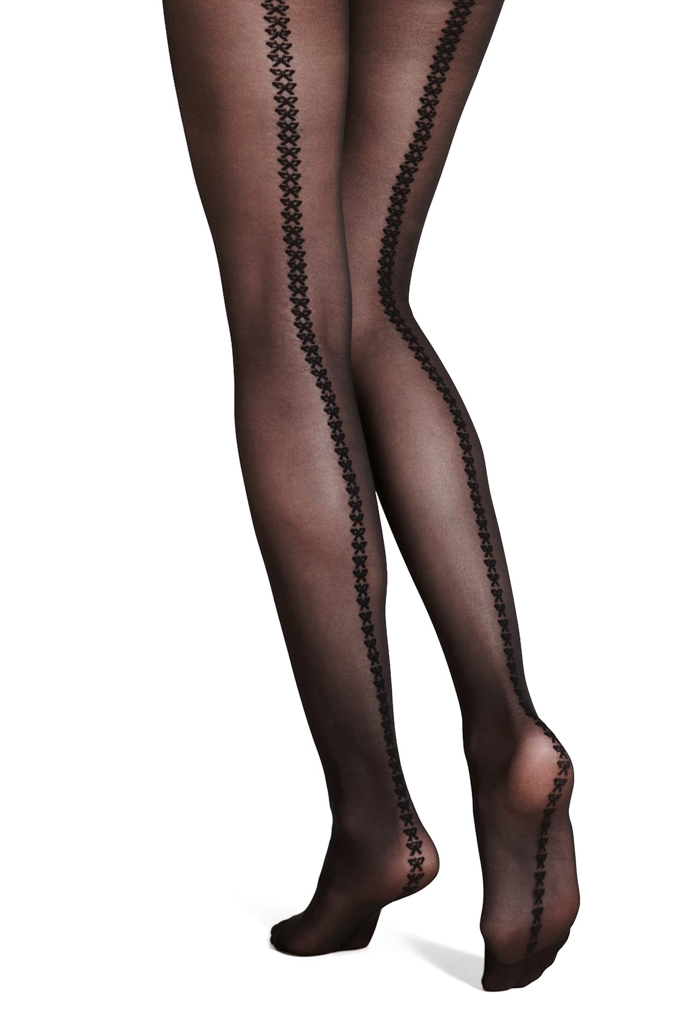 Bow Back Seam Tights Image 1 of 1
