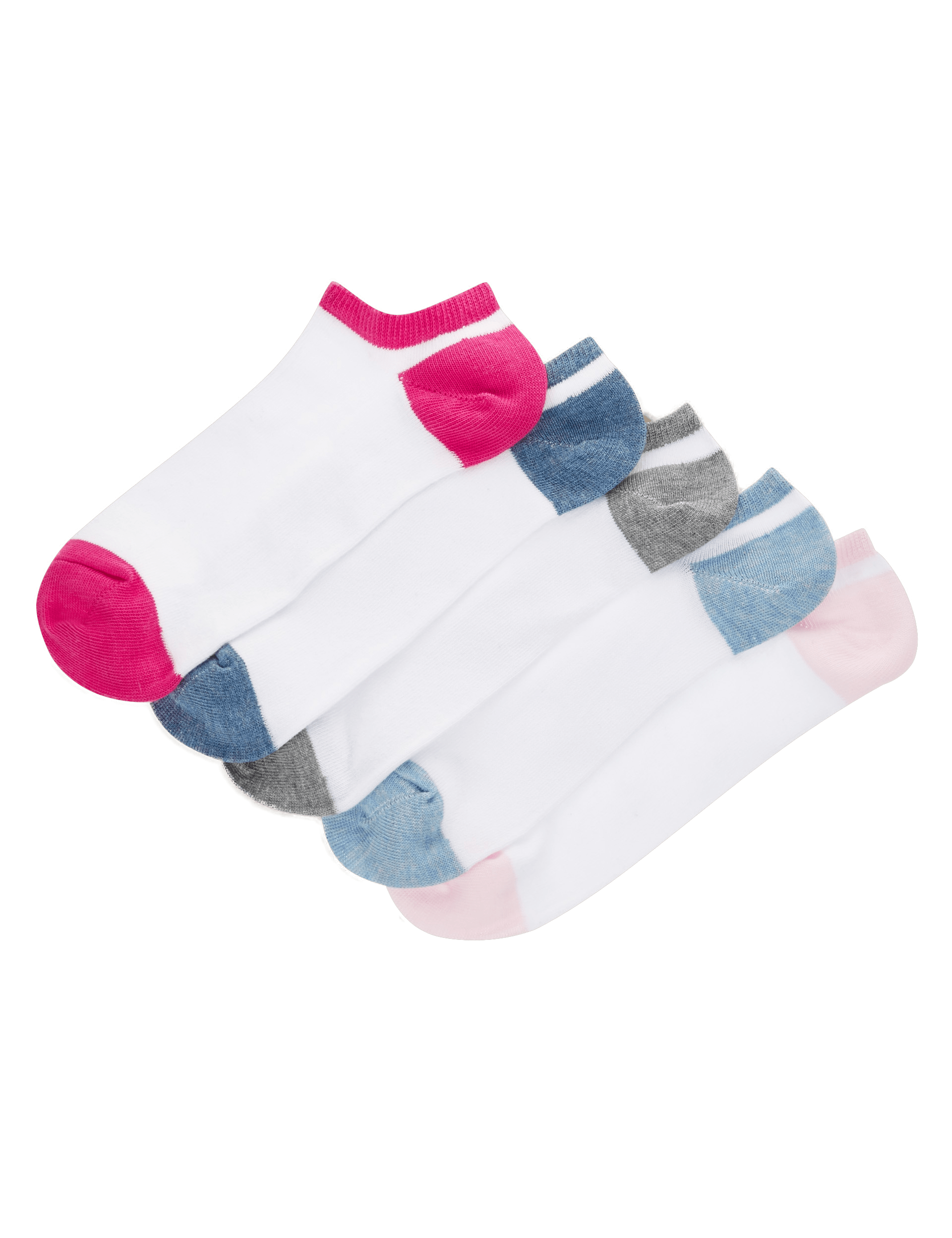 5 Pair Pack Trainer Liner Socks Image 2 of 3