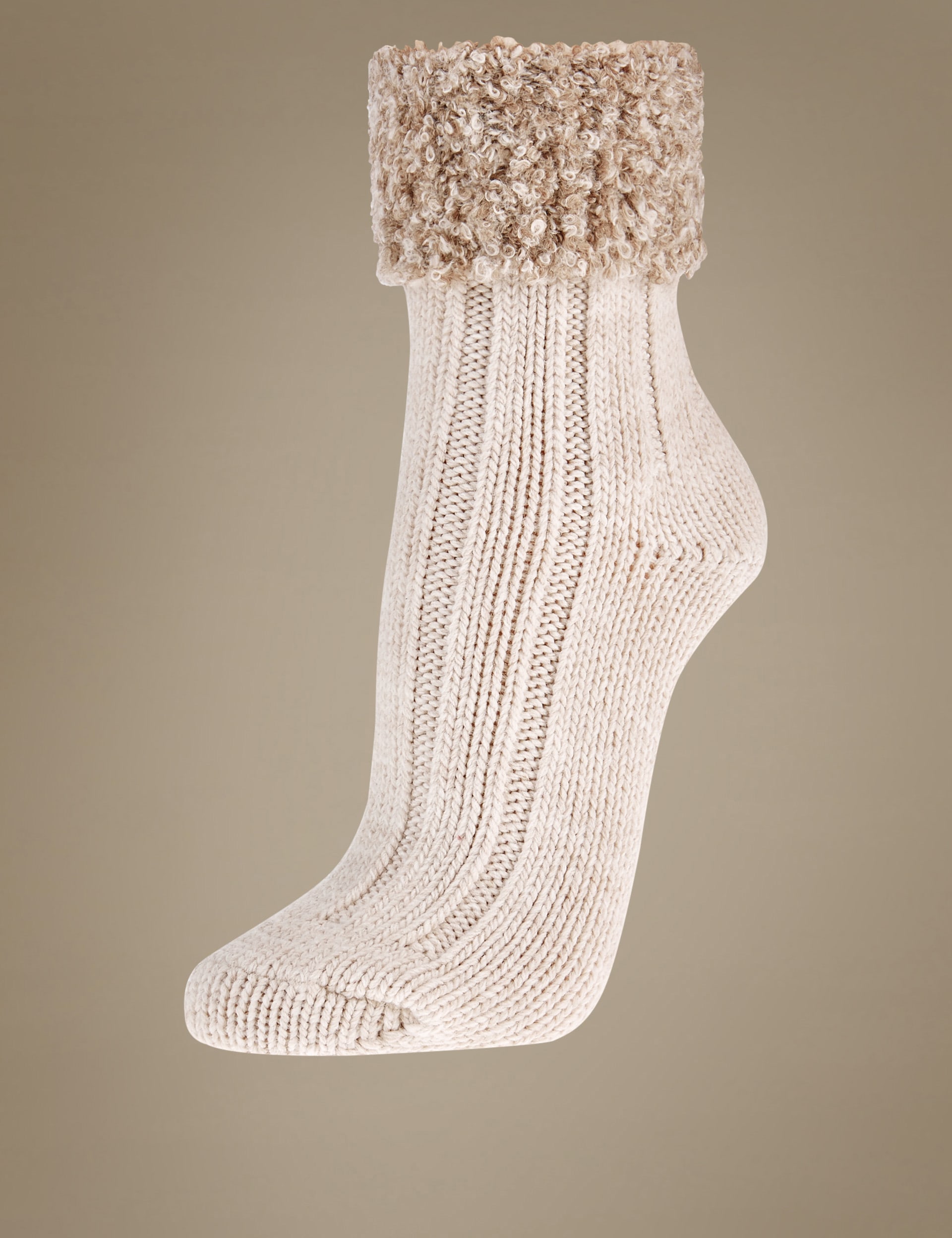 Boucle Cuff Ankle High Socks Image 2 of 4
