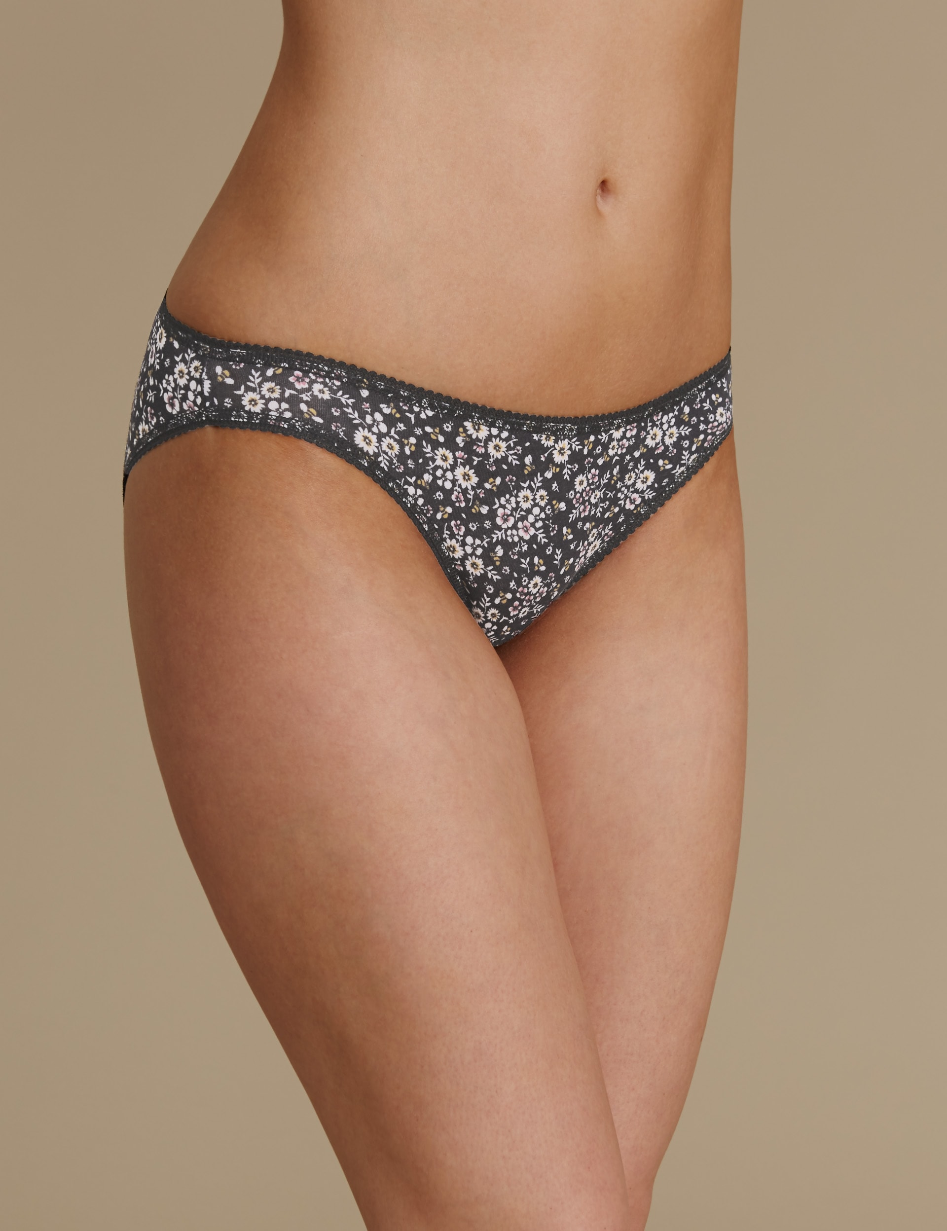 5 Pack Cotton Rich Bikini Knickers Image 2 of 5