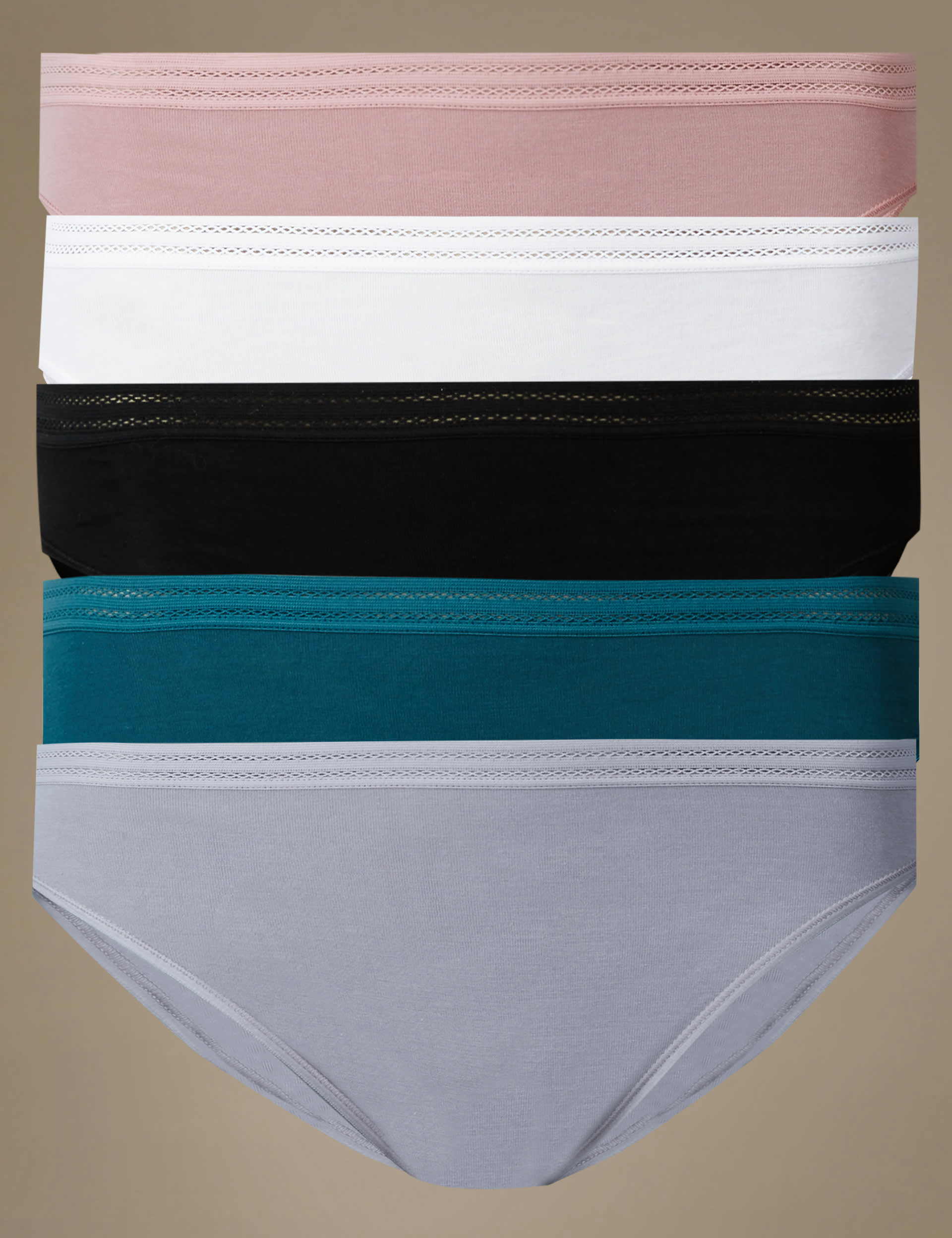 5 Pack No VPL High Leg Knickers | M&S Collection | M&S IE