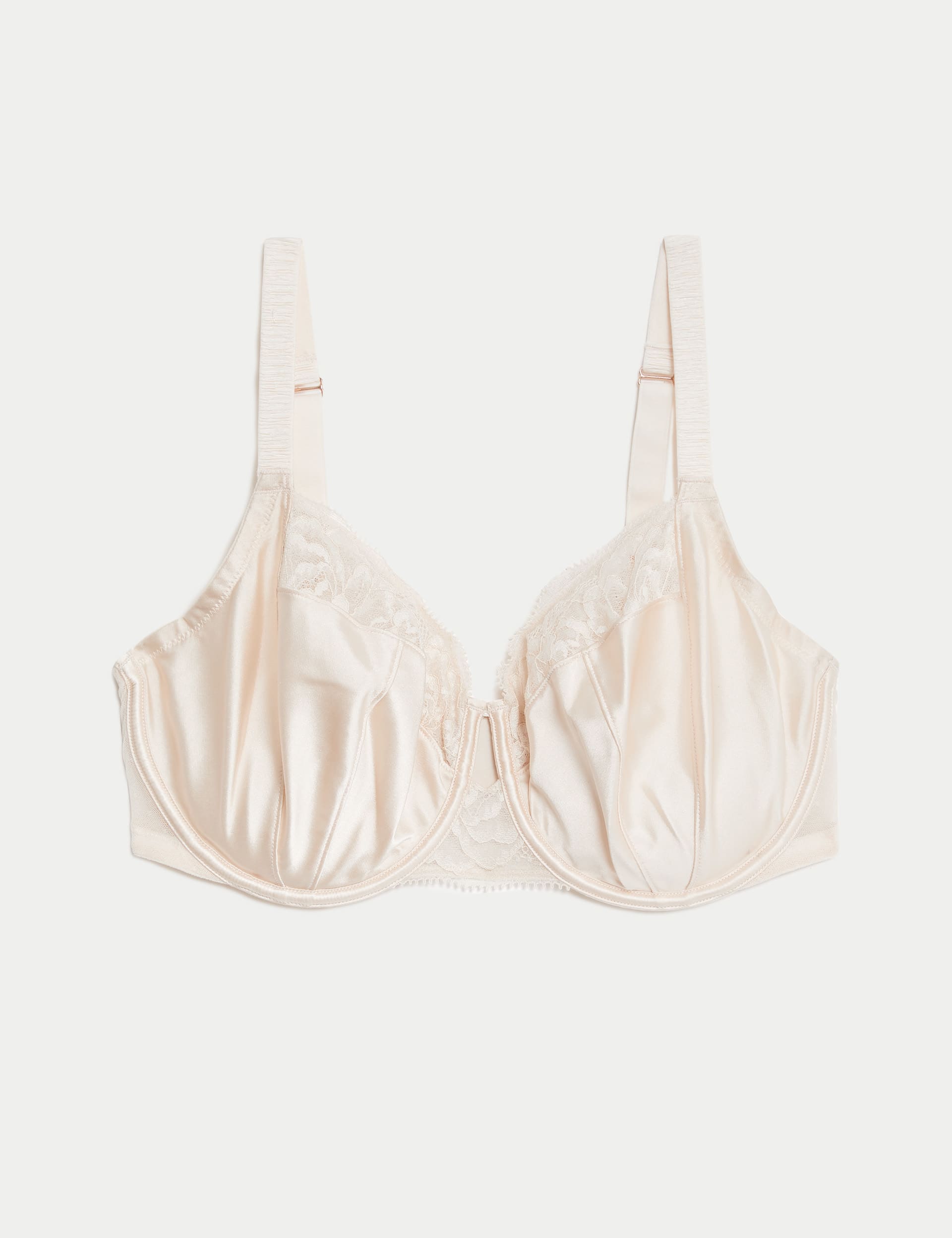 Silk & Lace Wired Balcony Bra (F-H)