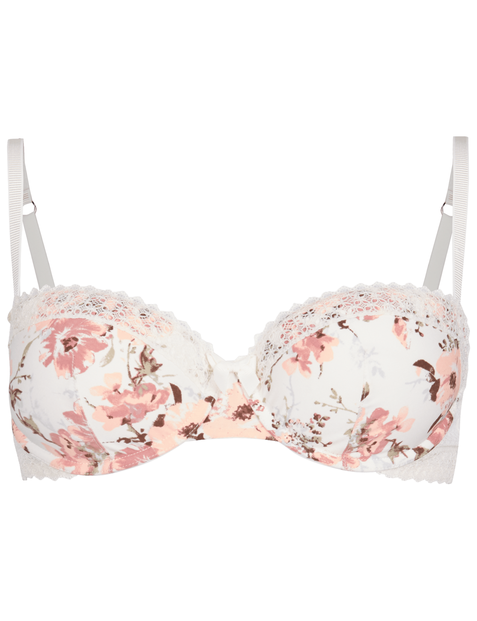 Lace Floral Padded Balcony Push-Up Bra A-E Image 2 of 6