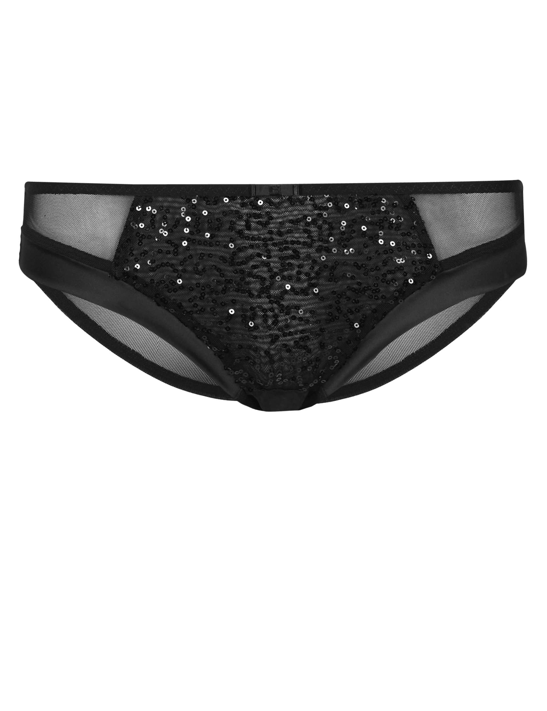 Sequin Embellished Brazilian Knickers Image 2 of 3