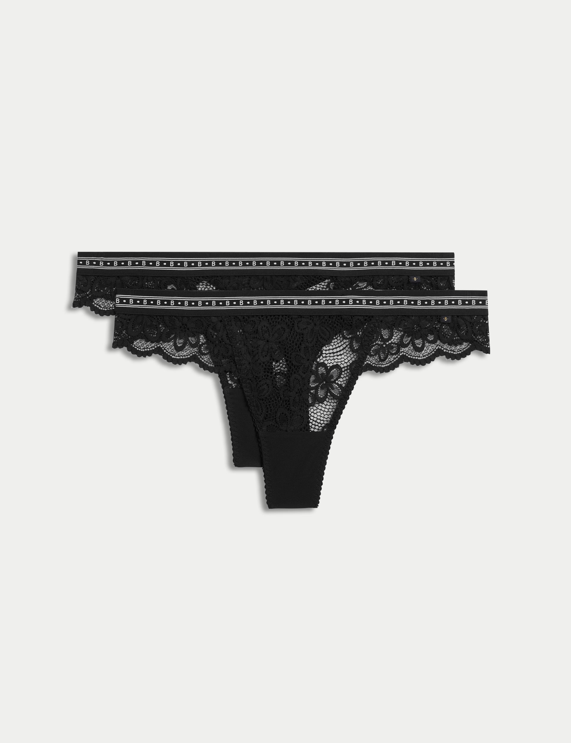 2pk Cleo Lace Thongs