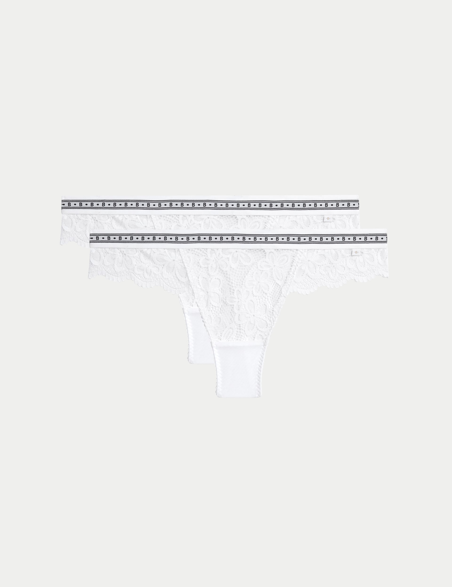 2pk Cleo Lace Thongs