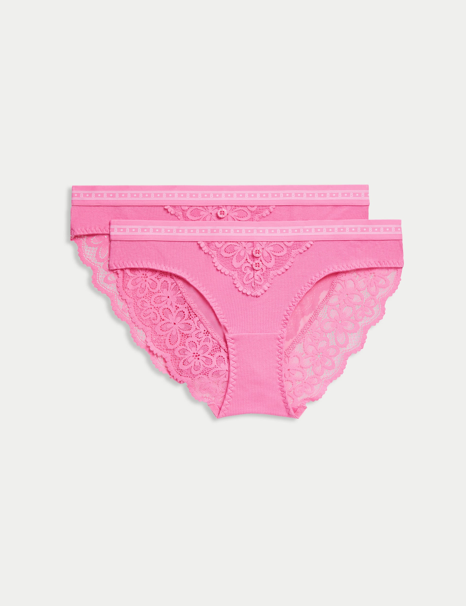 2pk Ebba Ribbed Bikini Knickers