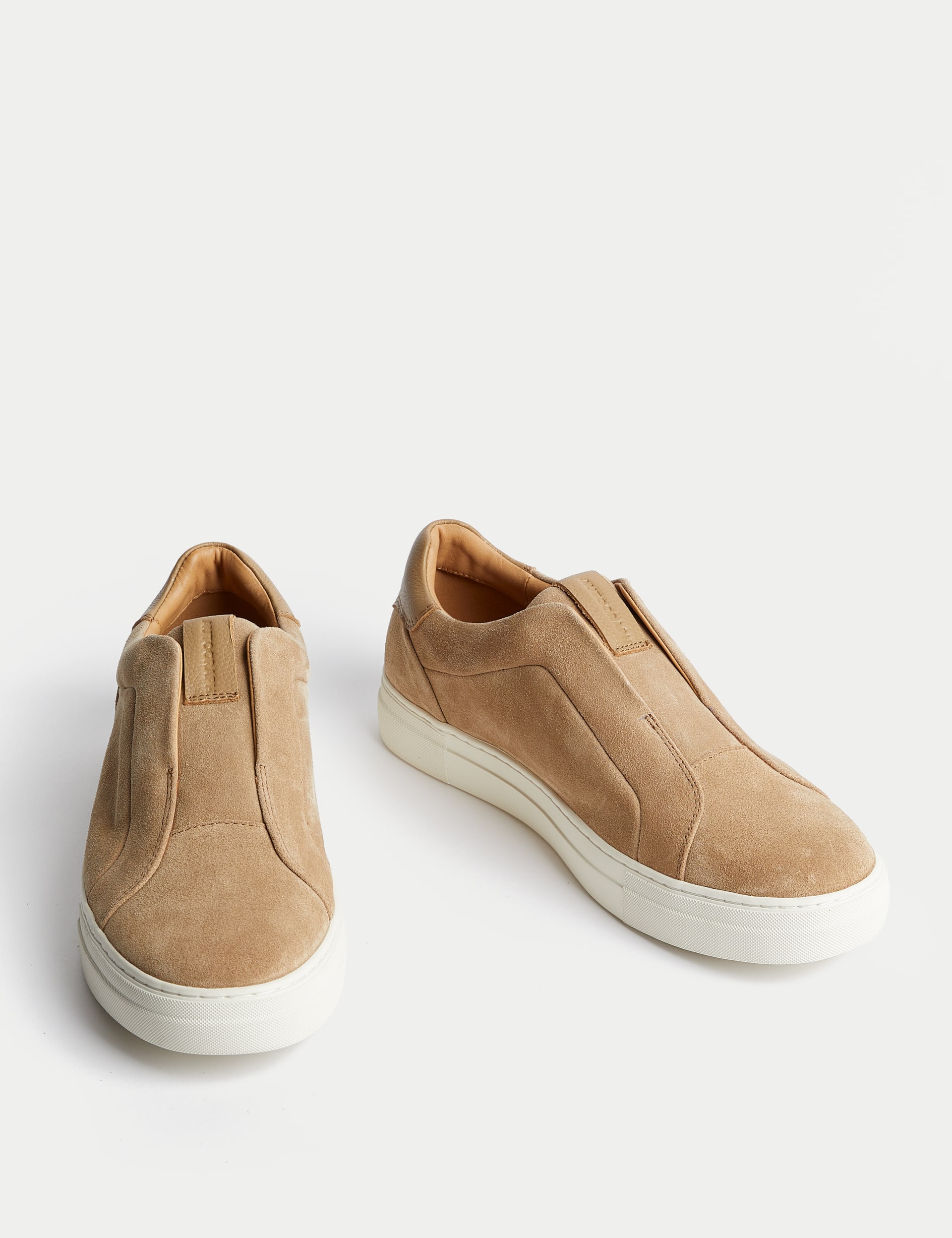 Suede Slip On Suede Trainers with Freshfeet™