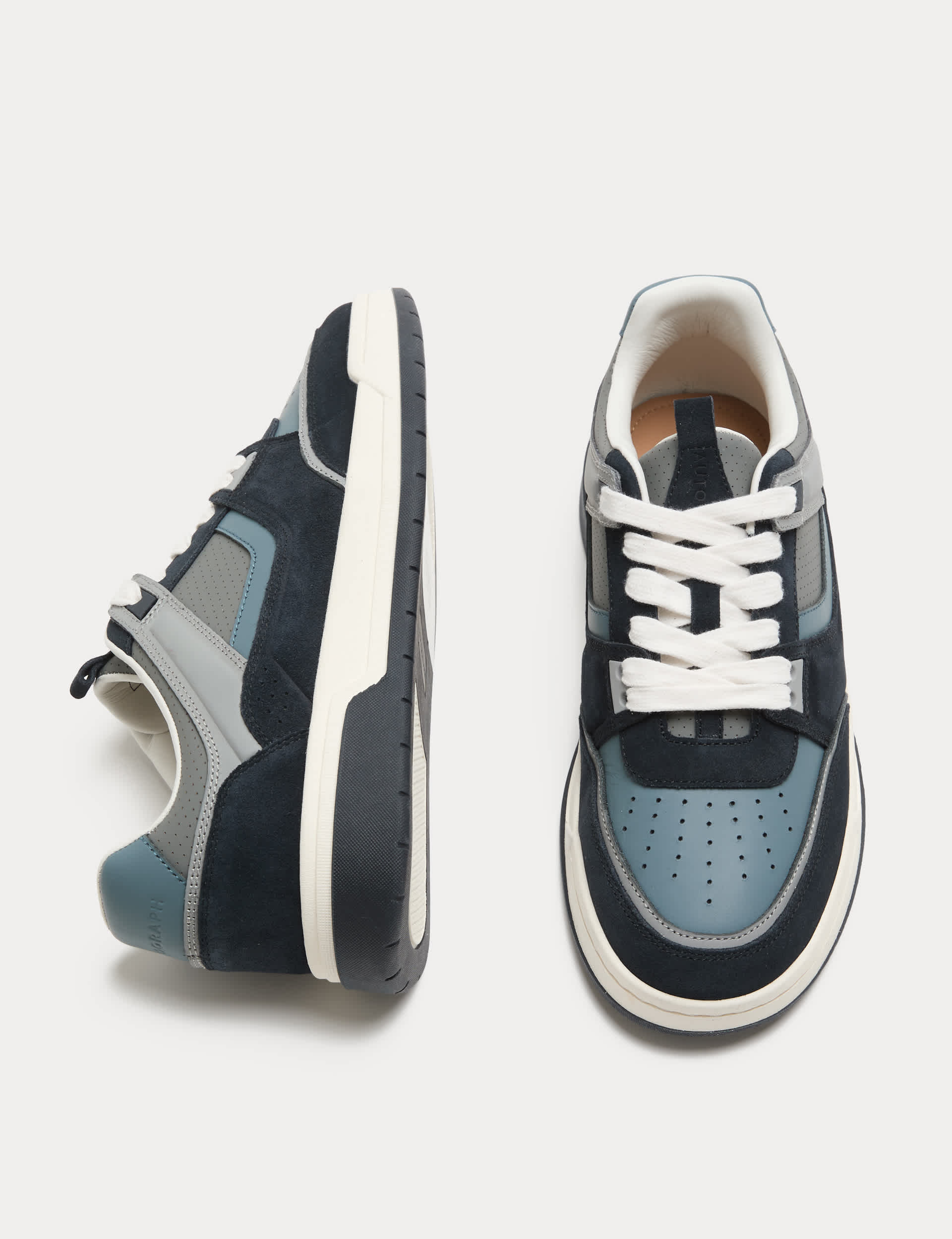 Leather High Profile Lace Up Trainers | Autograph | M&S IE