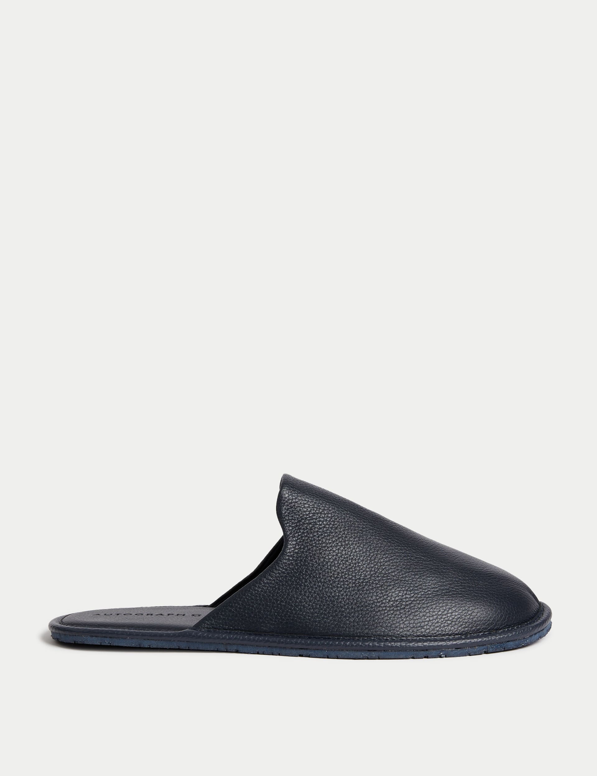 Leather Mule Slippers with Freshfeet™