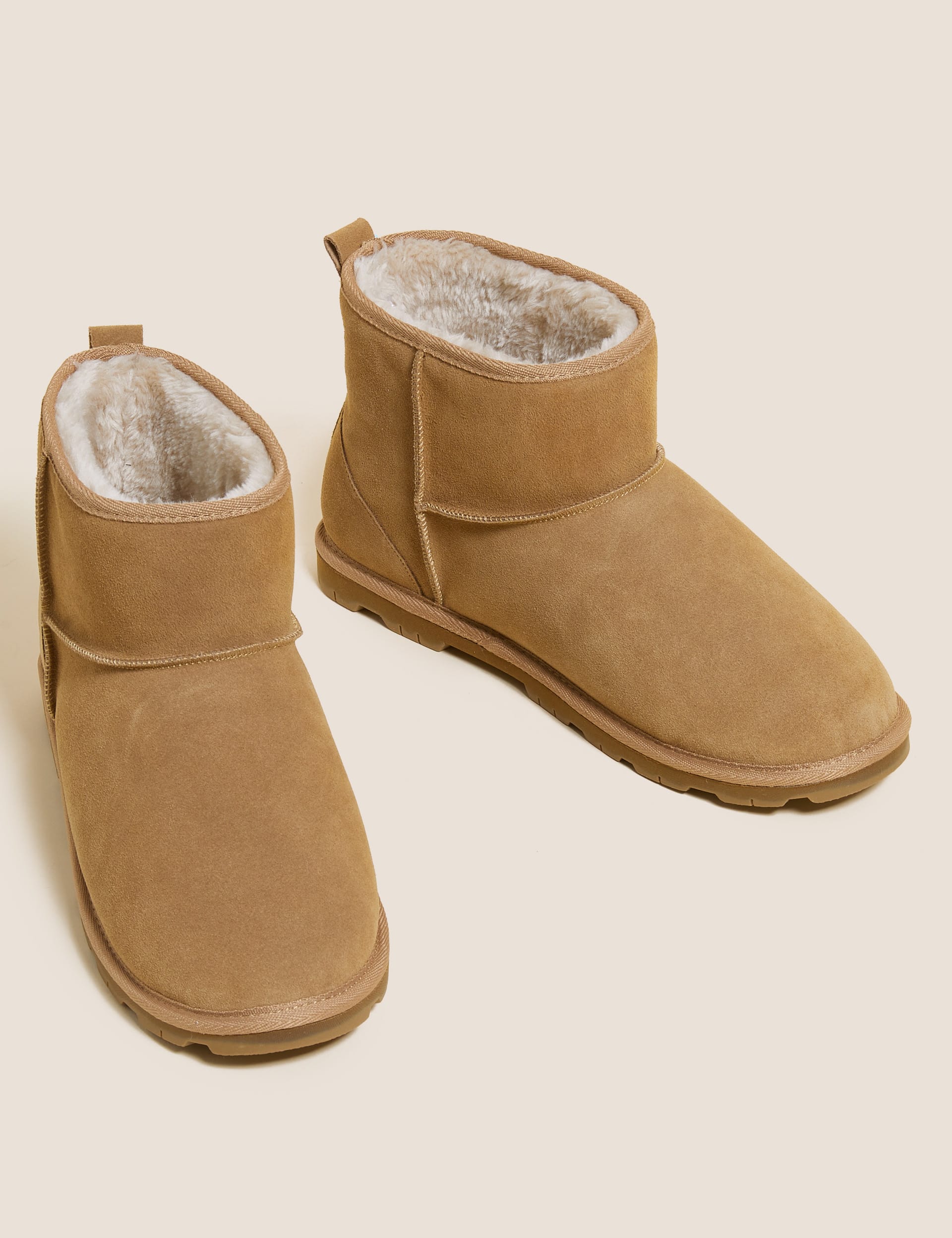 Suede Slipper Boots