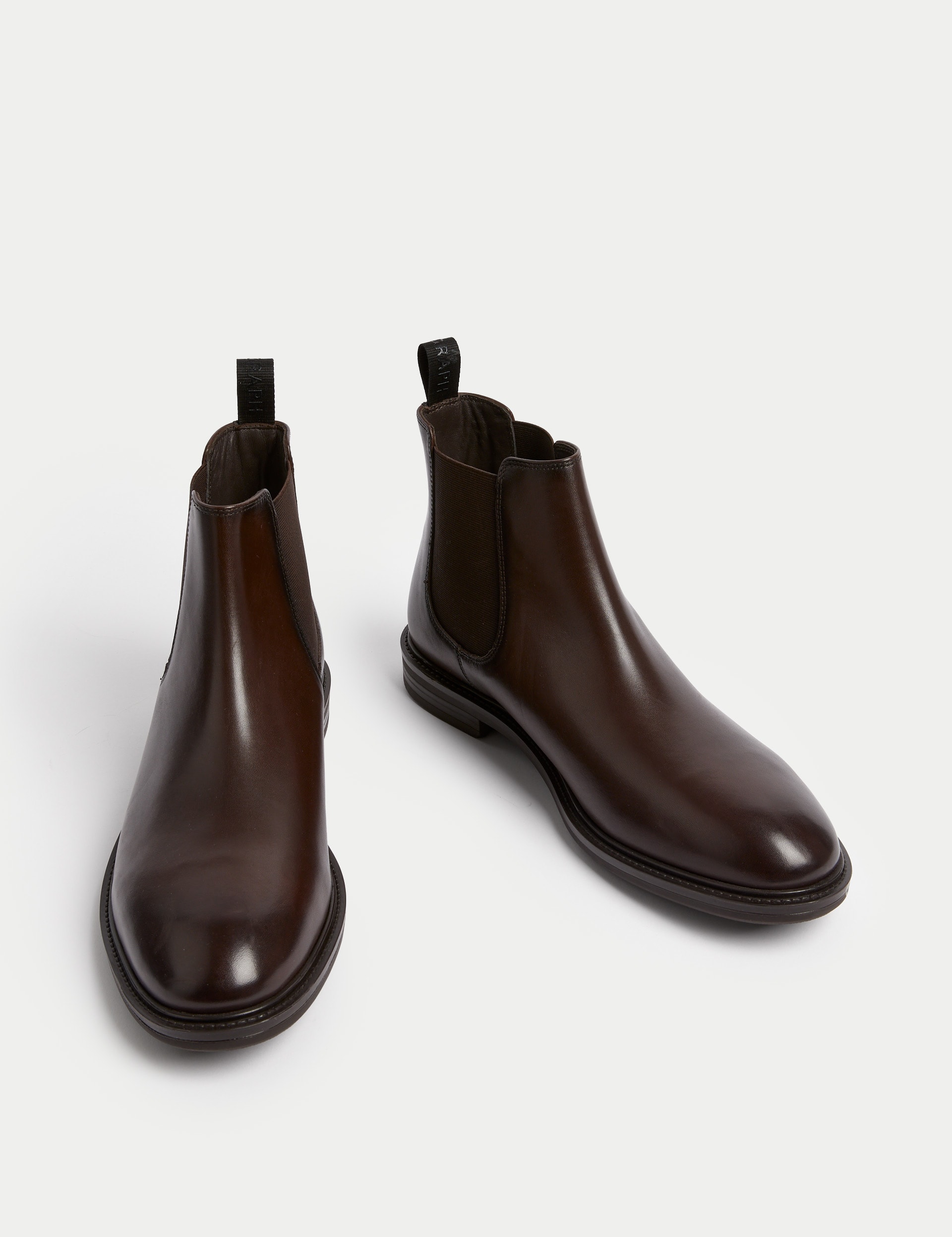 Leather Pull-On Chelsea Boots