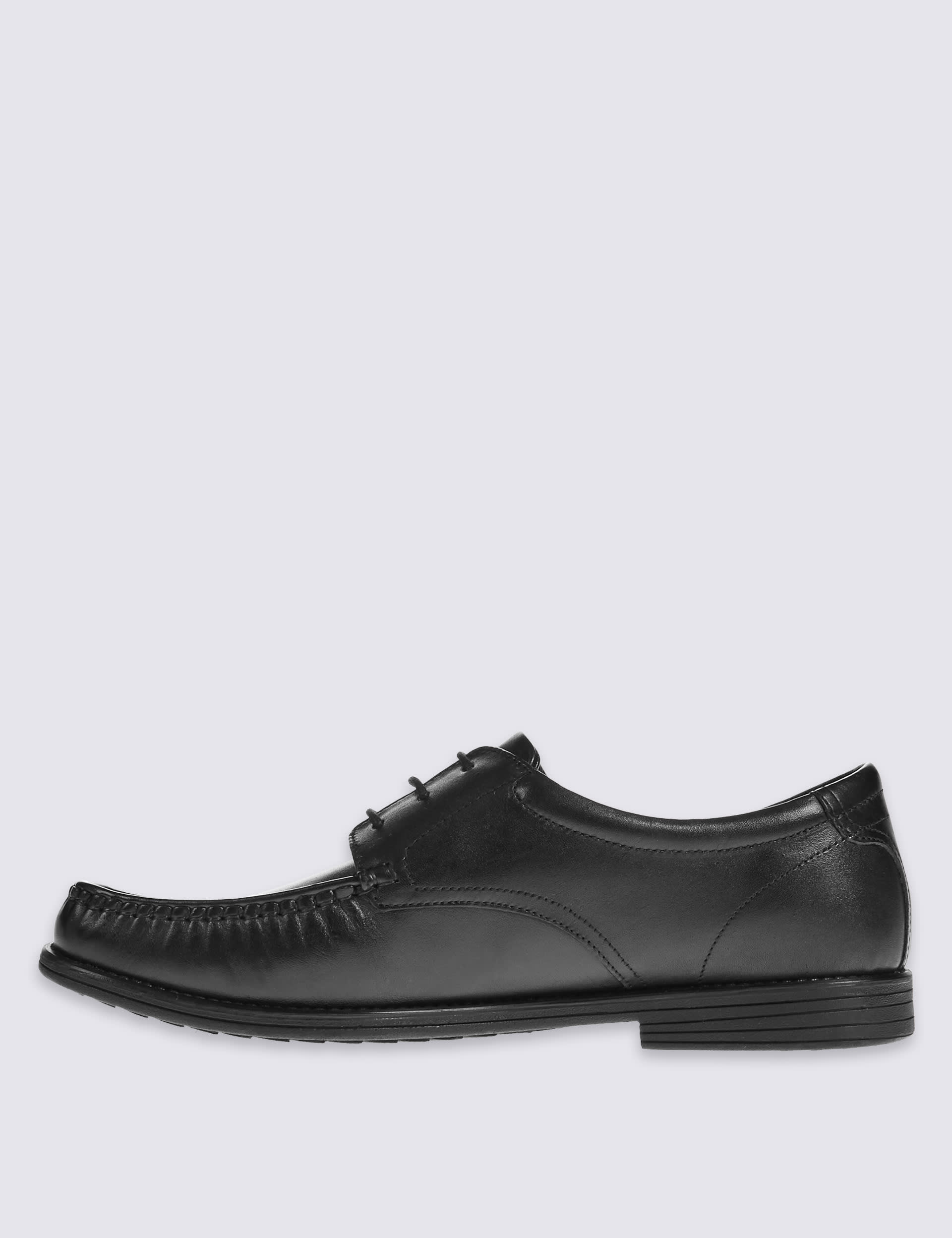 Leather 3 Eyelet Apron Lace-up Shoes Image 2 of 7