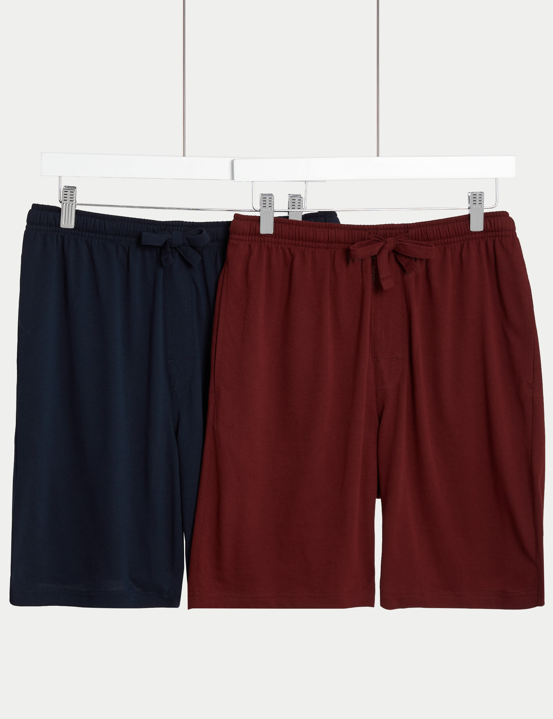 2pk Pure Cotton Jersey Pyjama Shorts