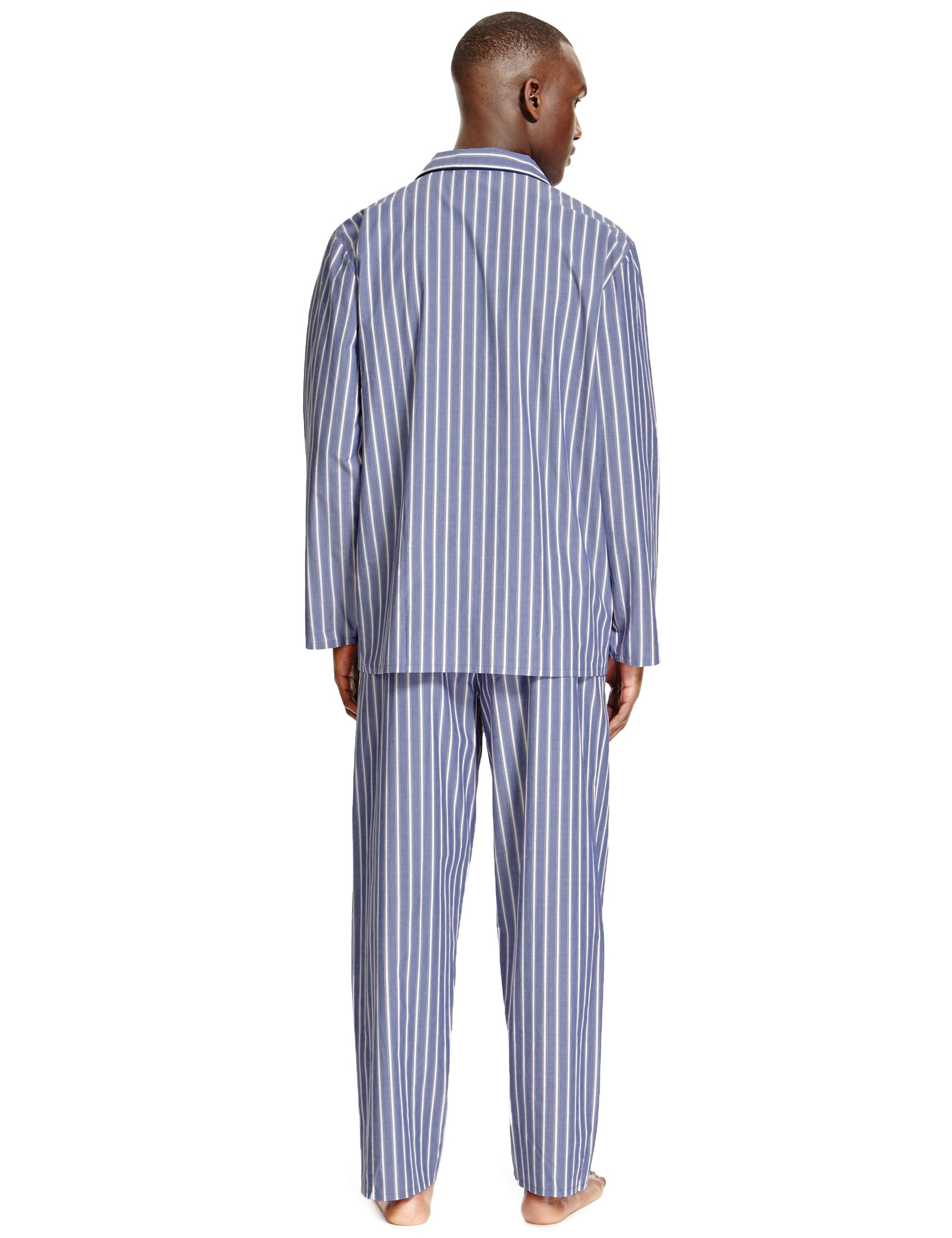 Pure Cotton Striped Pyjamas Image 2 of 4