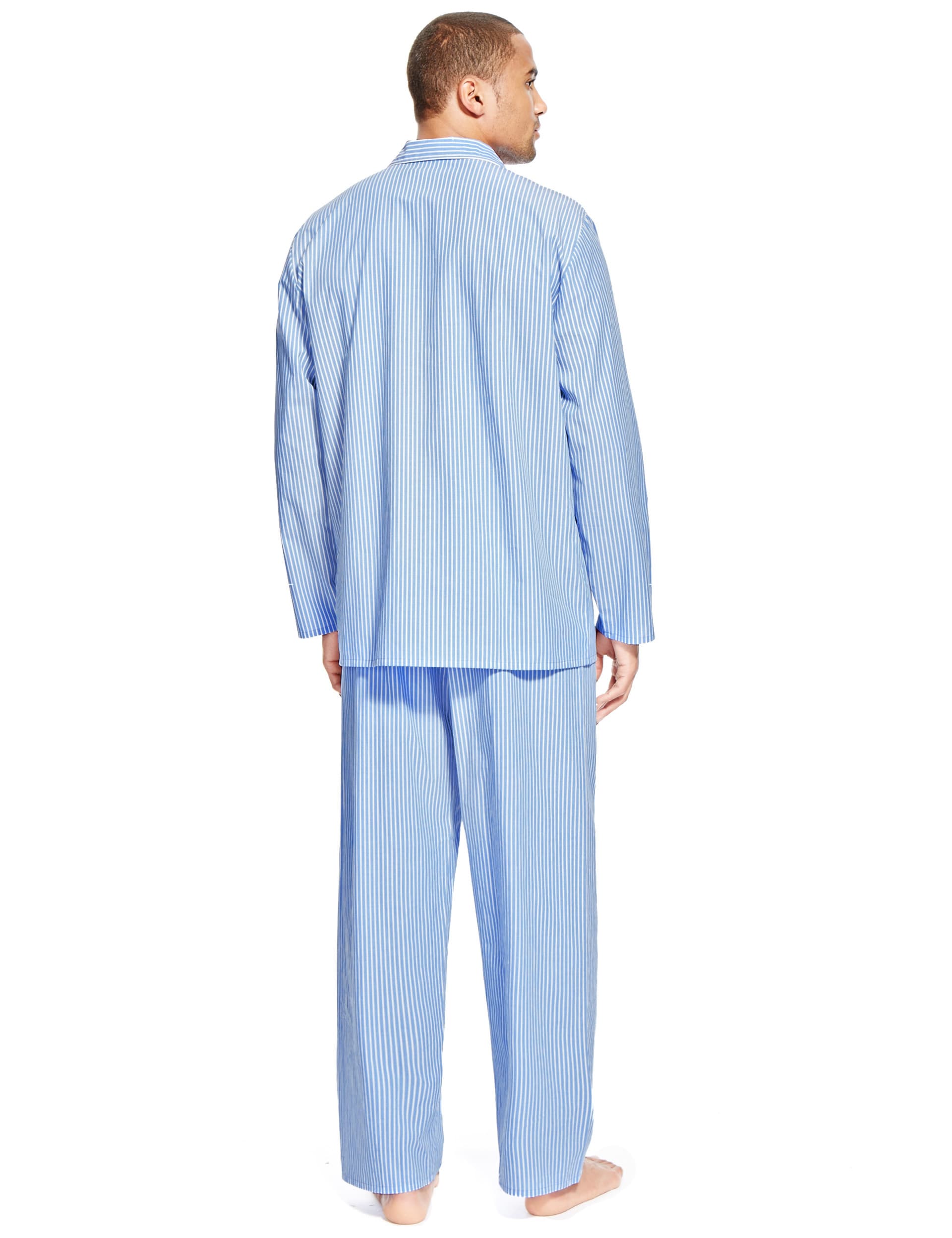 Pure Cotton Striped Pyjamas Image 2 of 5