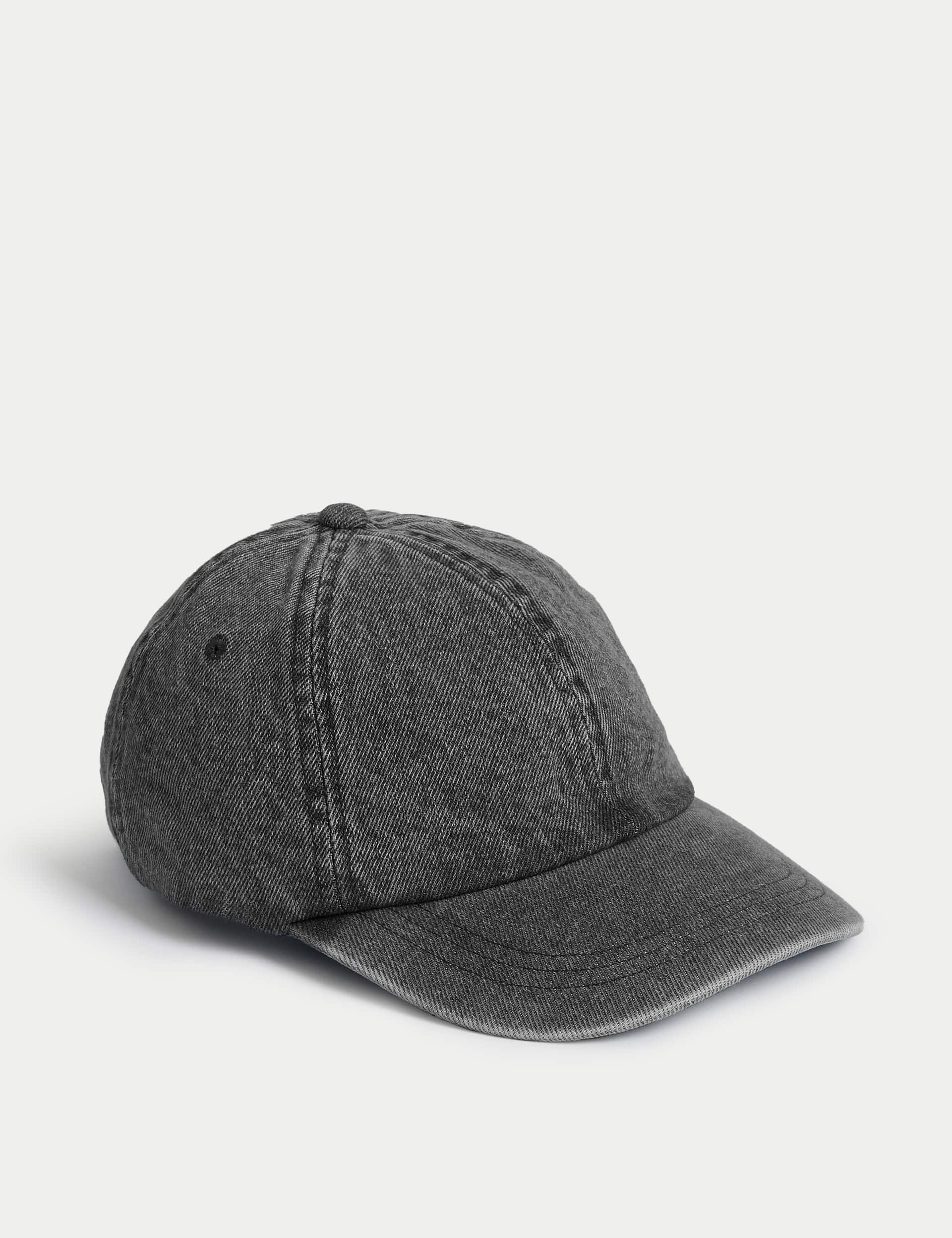 MG Women's Cotton Baseball Cap | Light Blue Denim Low Profile Hat | Adjustable Buckle Strap For Sun Protection