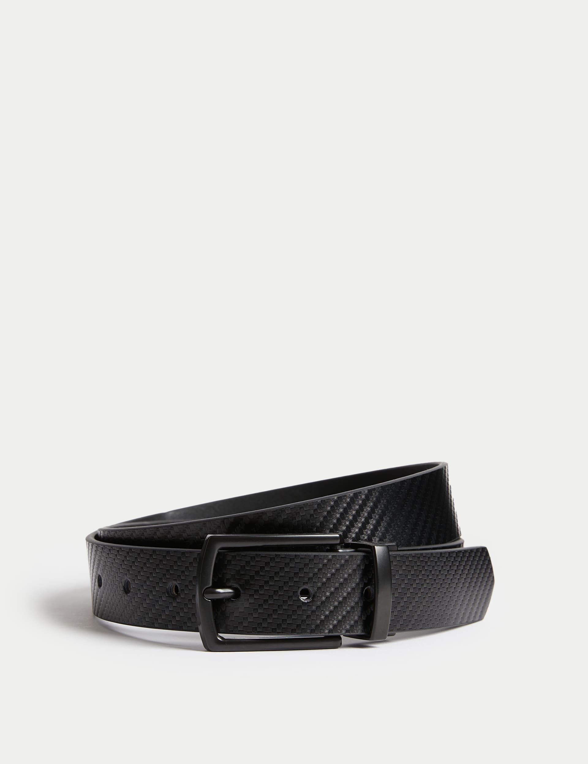 Leather Textured Reversible Belt