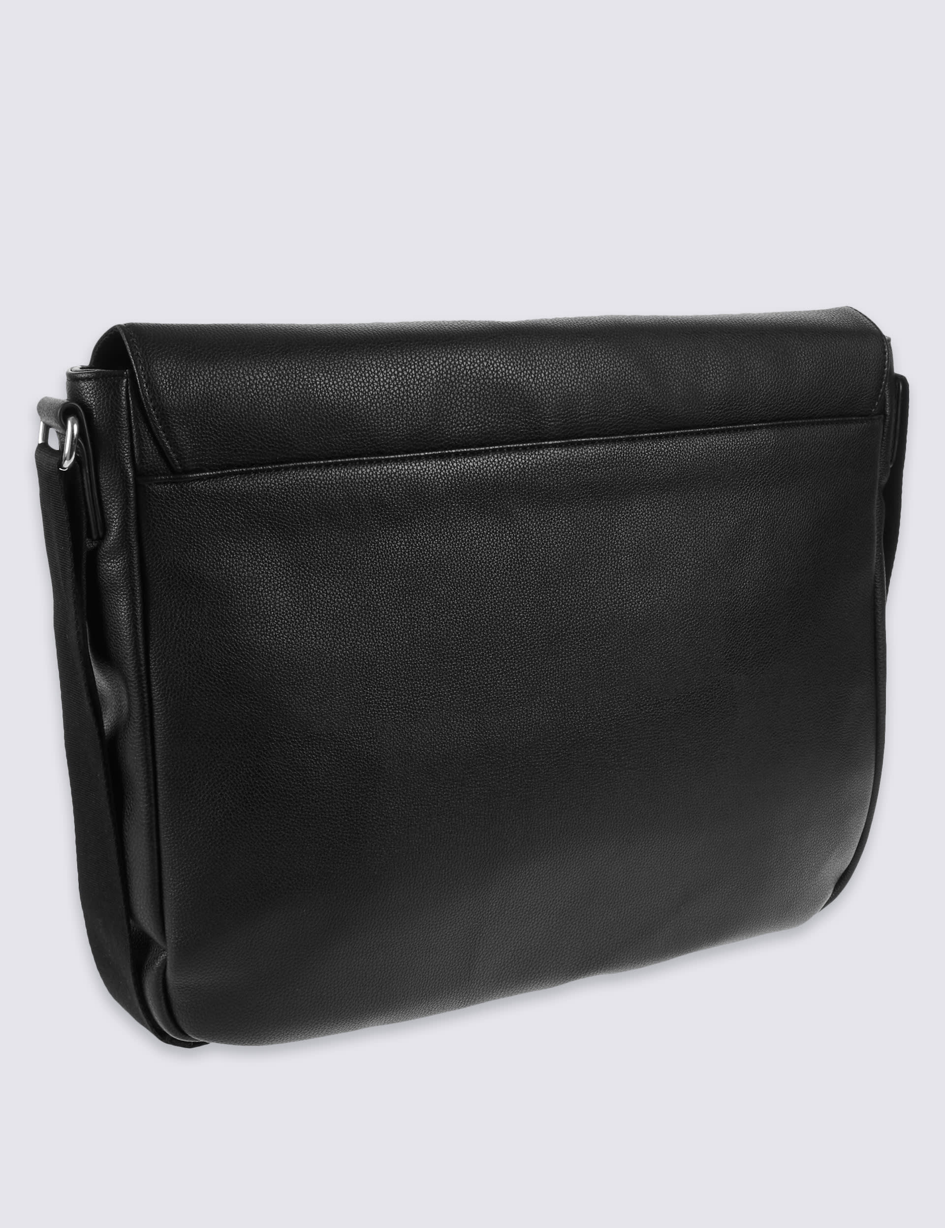 Faux Leather Messenger Bag Image 2 of 6