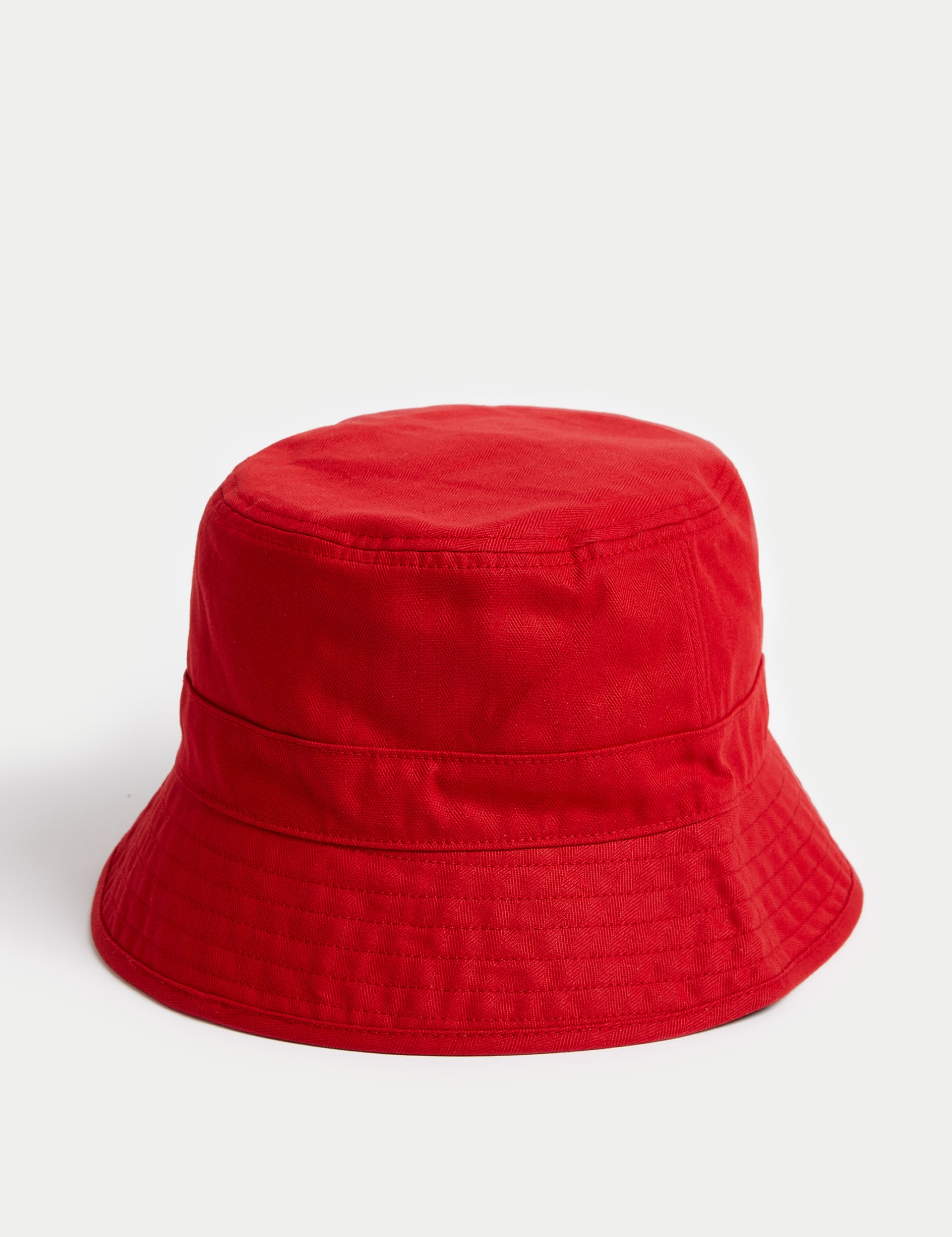 Pure Cotton Herringbone Bucket Hat