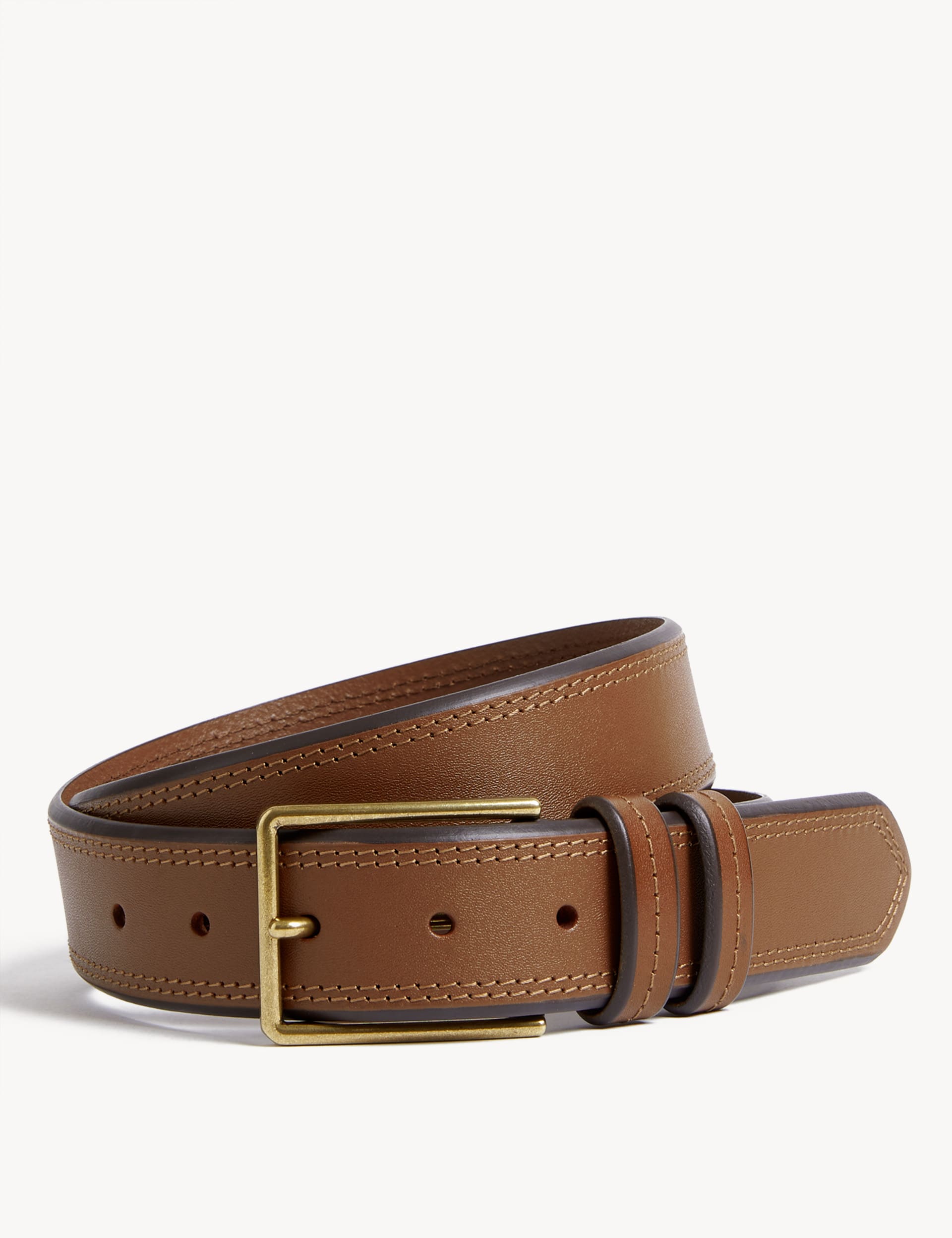 Leather Stitch Detail Belt